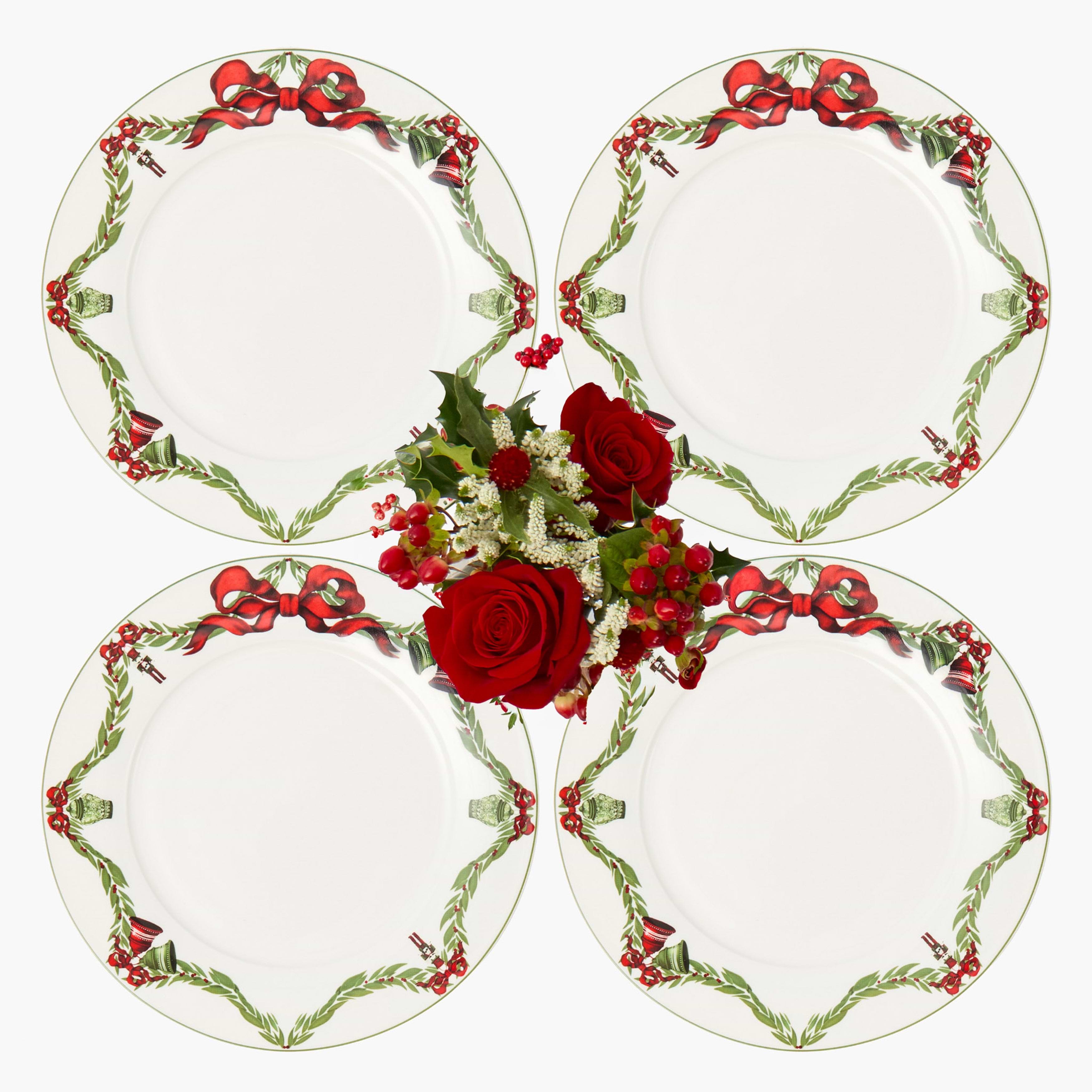 Christmas Garland Dinner Plate (Set of 4)