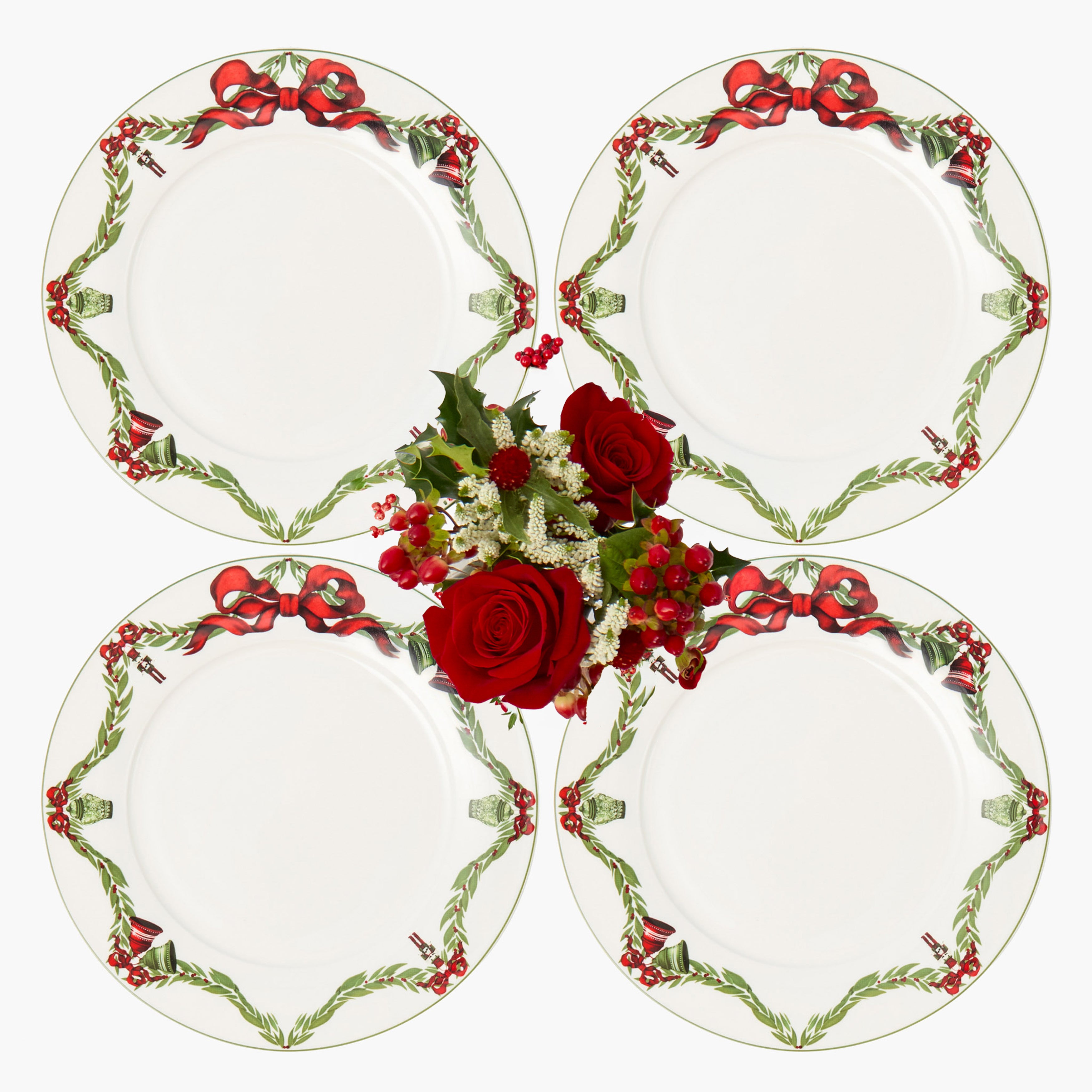 Christmas Garland Dinner Plate (Set of 4)