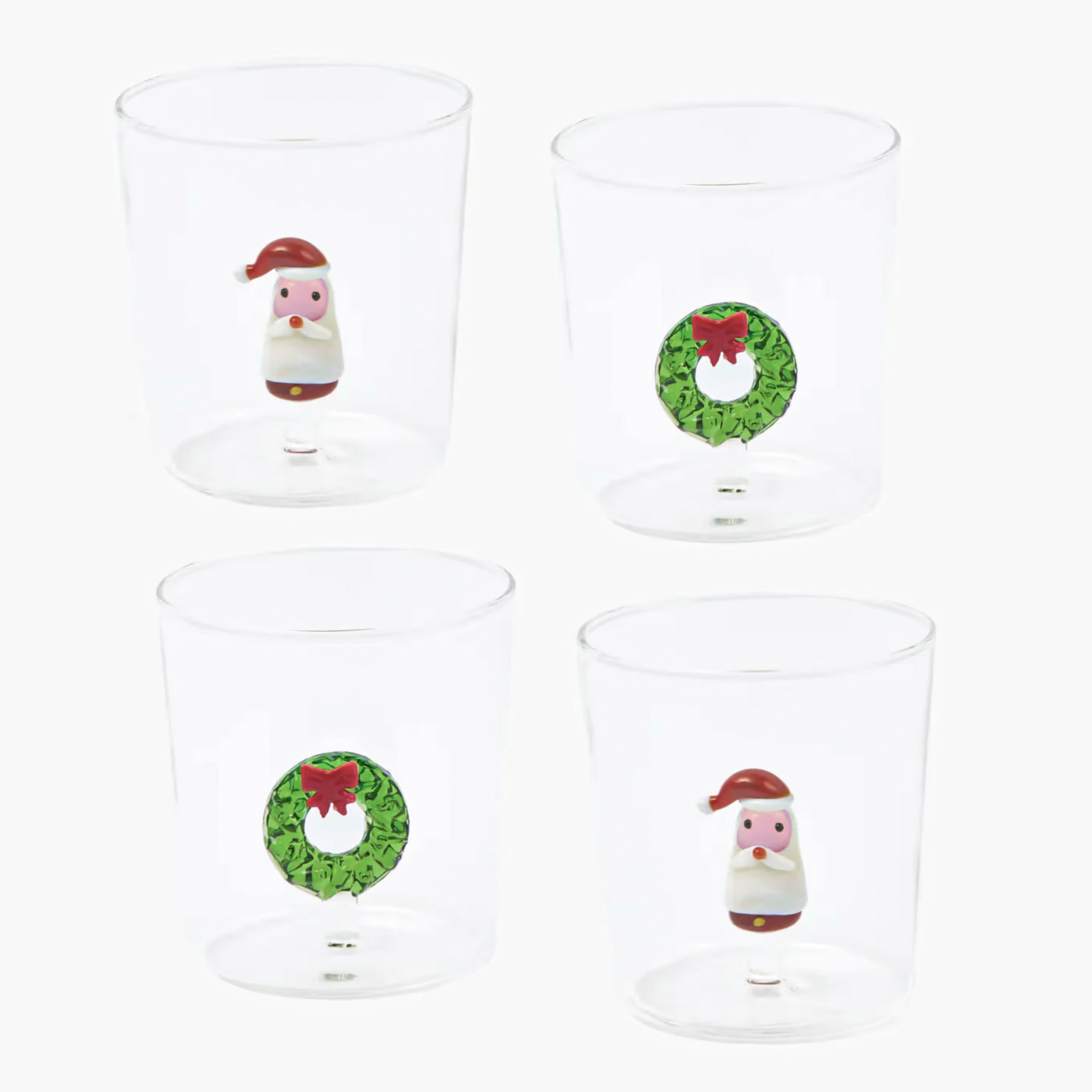 Festive Christmas Glasses (Set of 4)