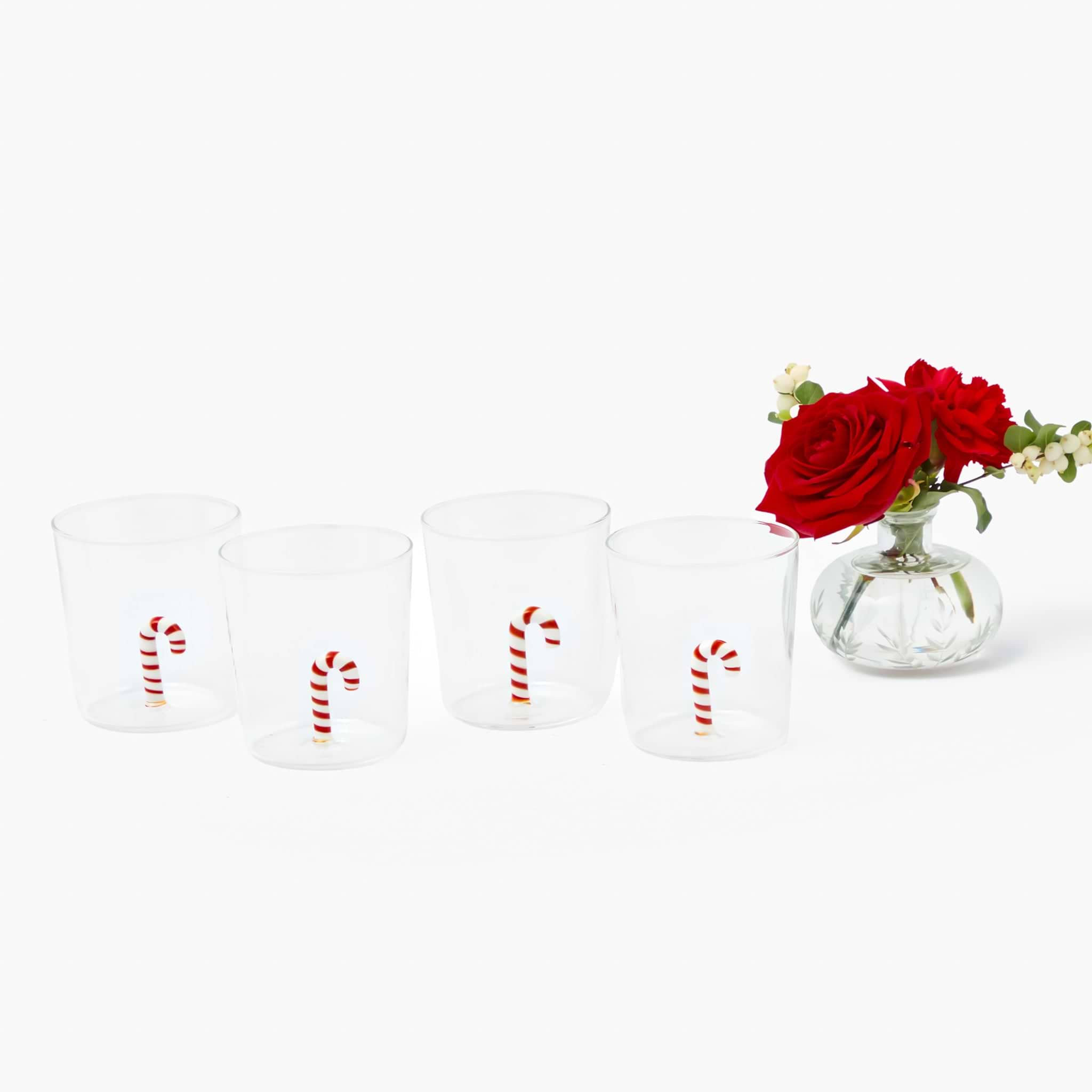 Candy Cane Glass (Set of 4)