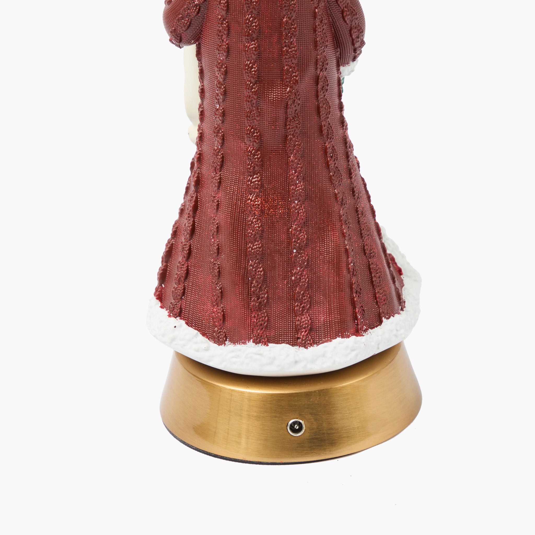 Father Christmas Rechargeable Lamp with Olive Lotus Shade (18cm)