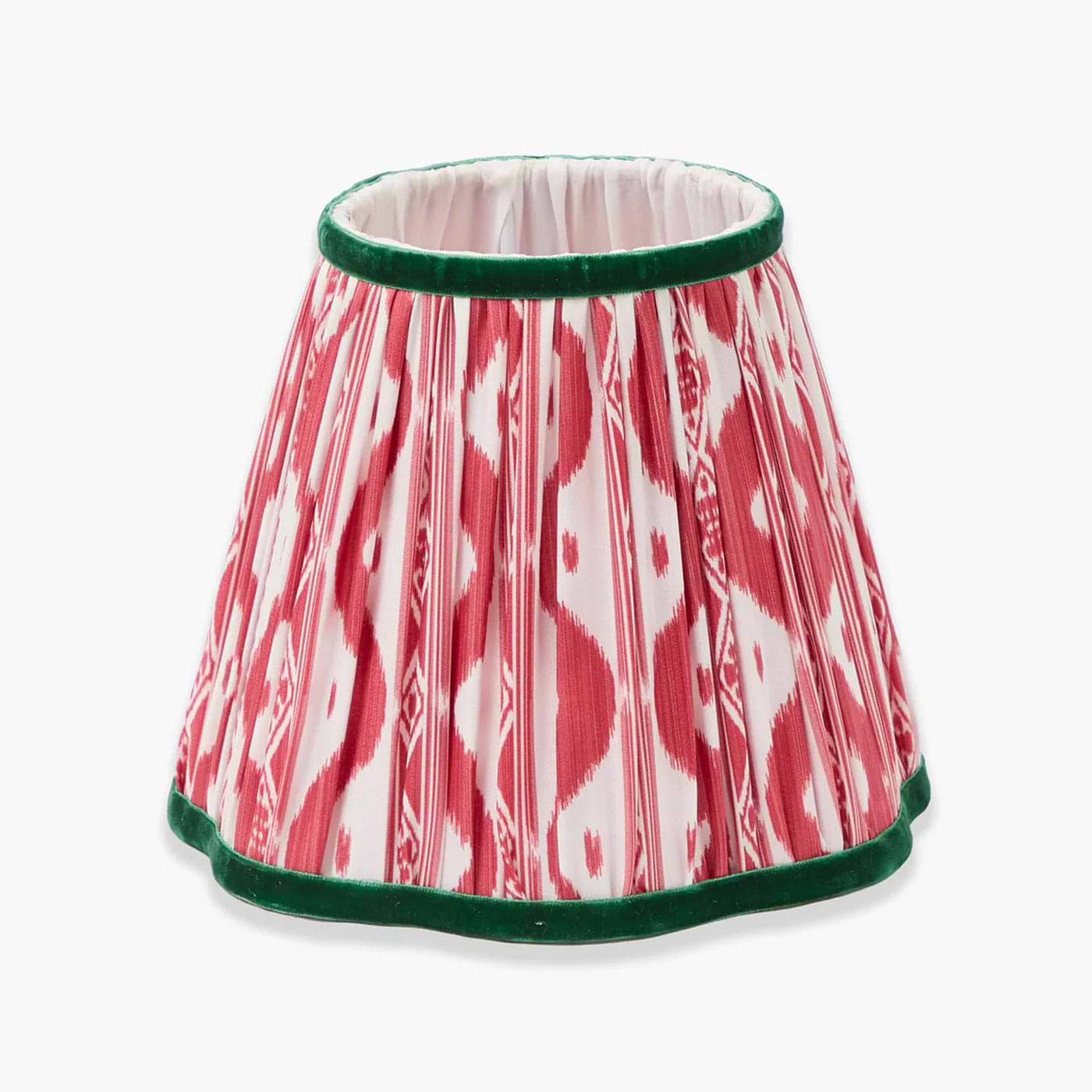 Red & Green Ikat Lampshade (18cm)