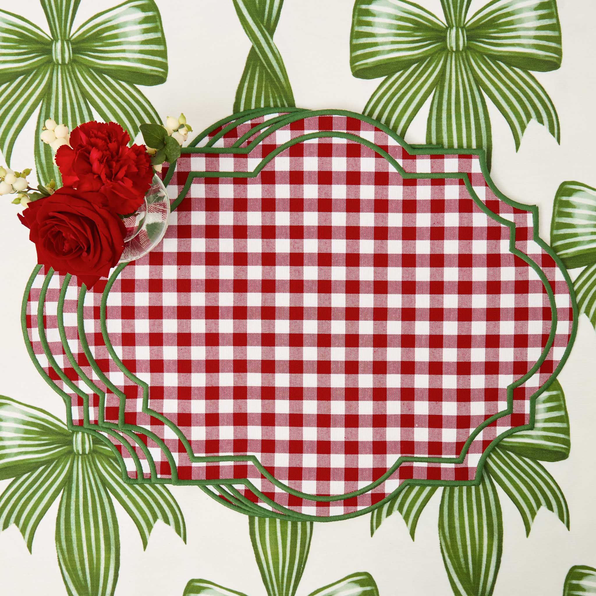Red & Green Felix Gingham Placemats (Set of 4)