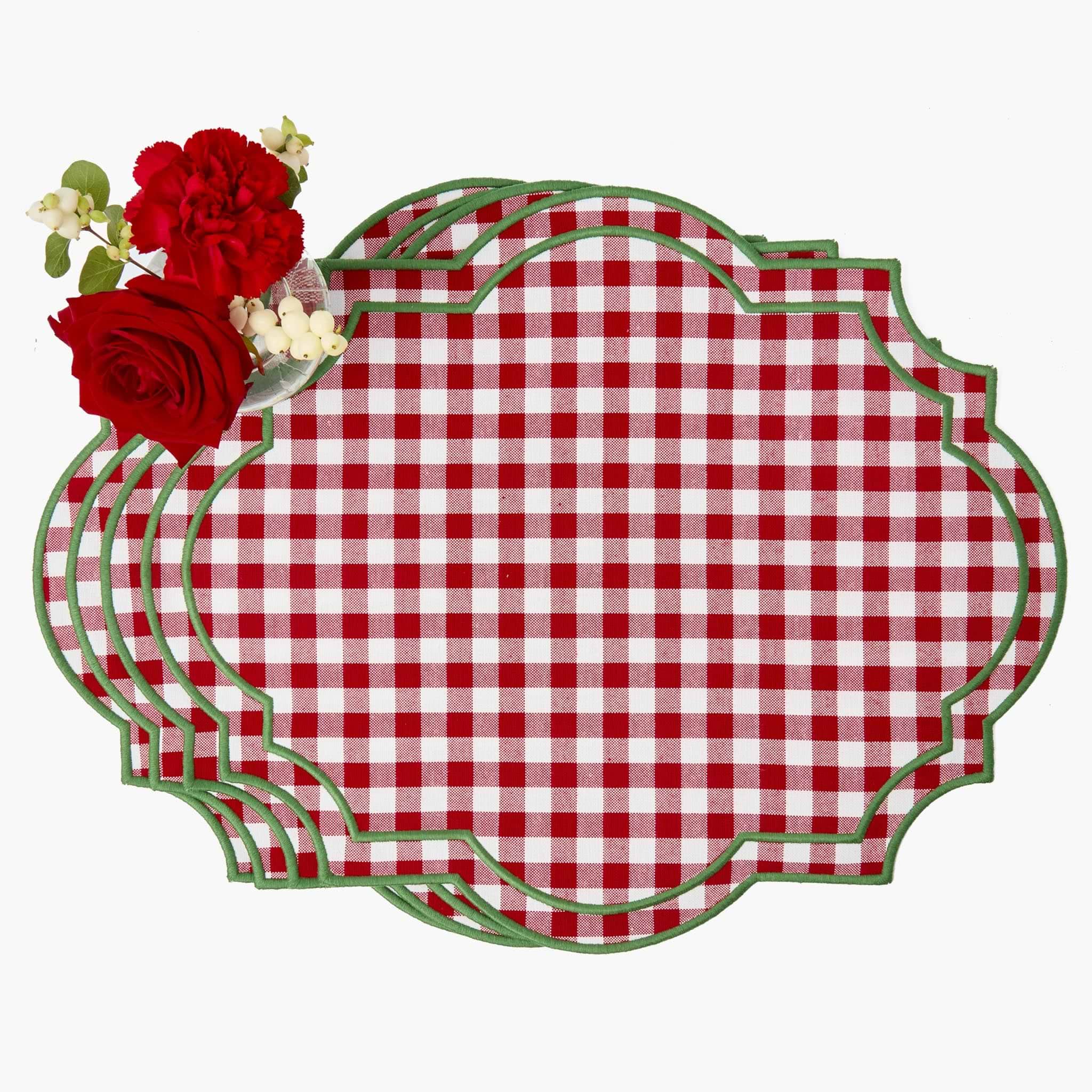Red & Green Felix Gingham Placemats (Set of 4)