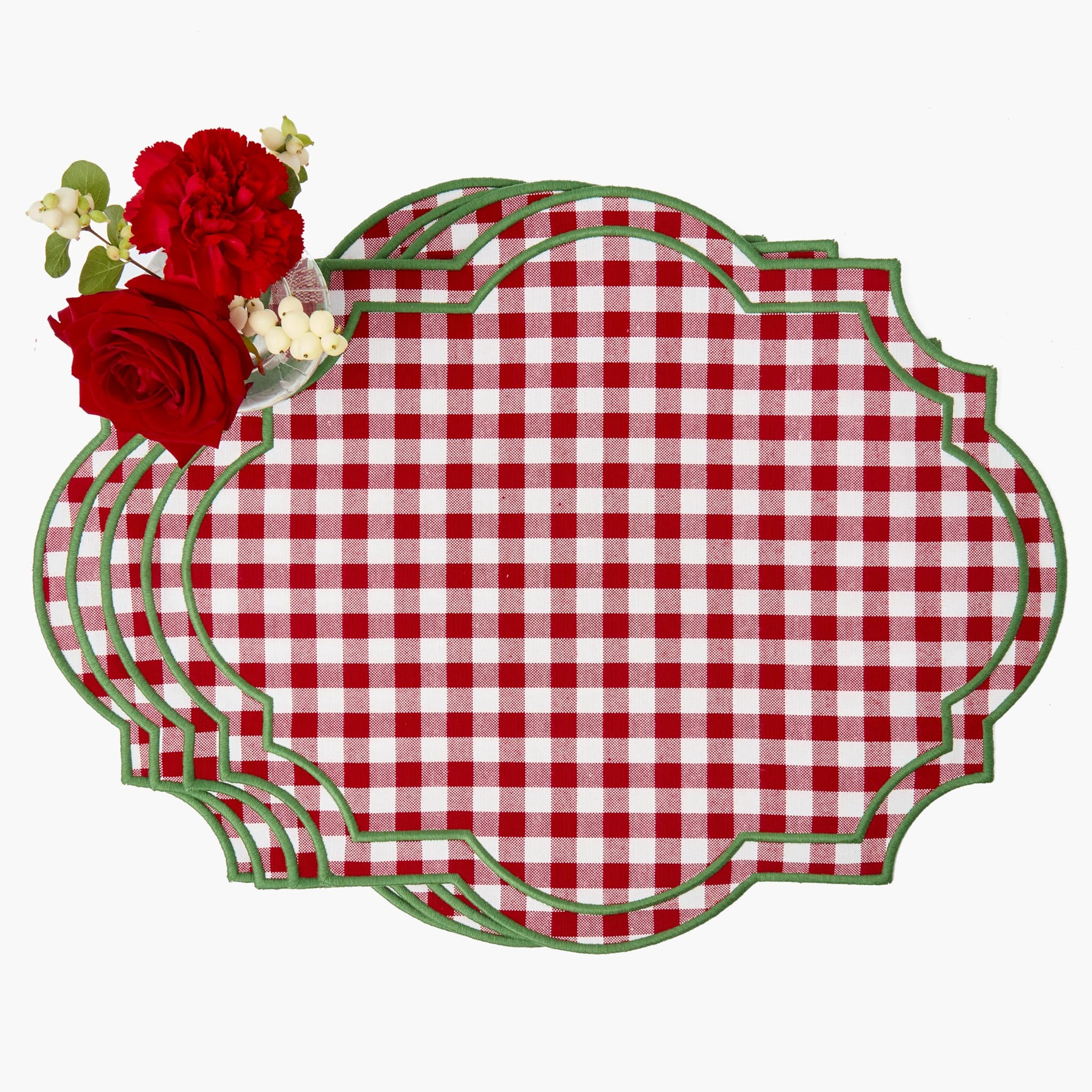 Red & Green Felix Gingham Placemats (Set of 4)