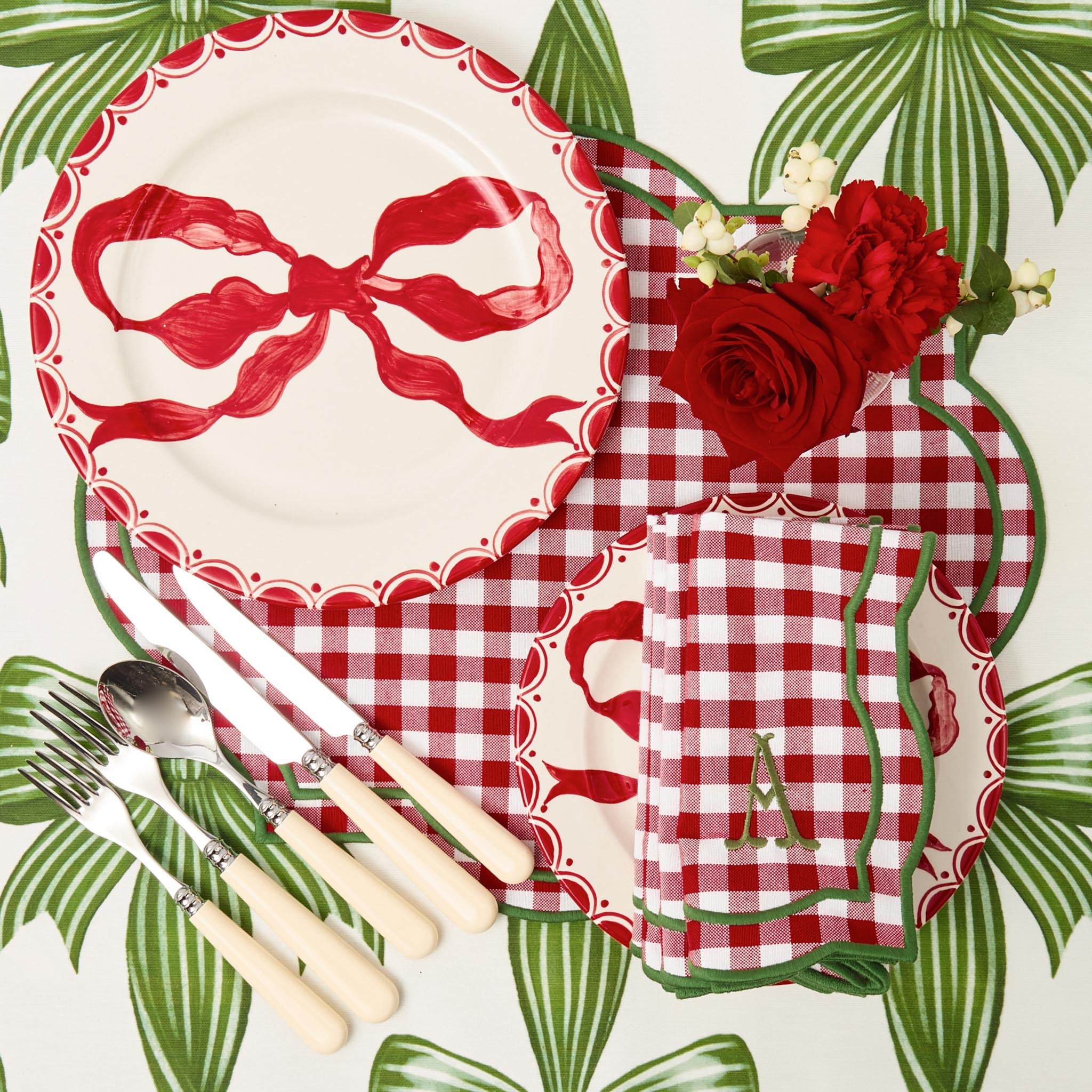 Red & Green Felix Gingham Placemats (Set of 4)