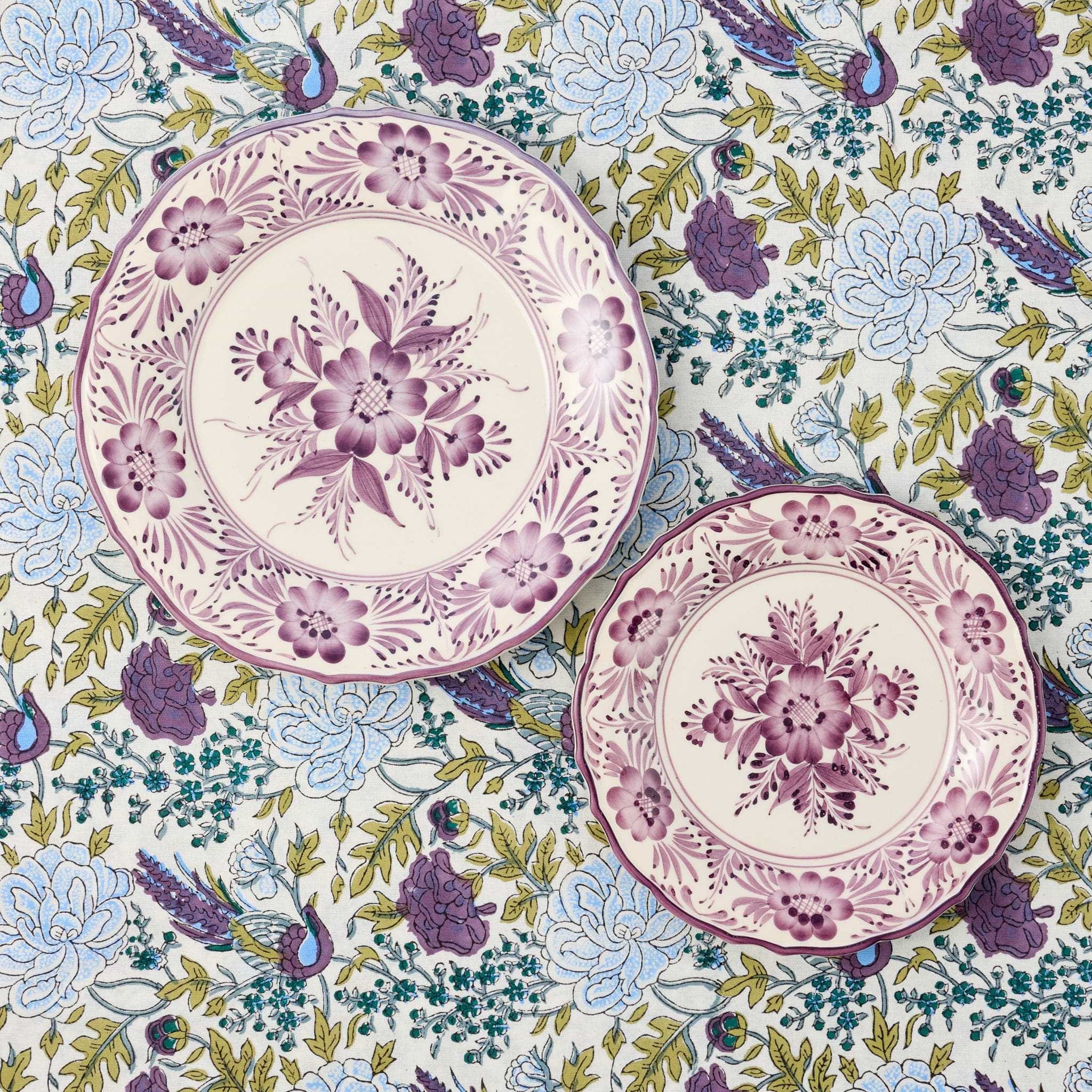 Purple Pandora Dinner & Starter Plates (Set of 8)