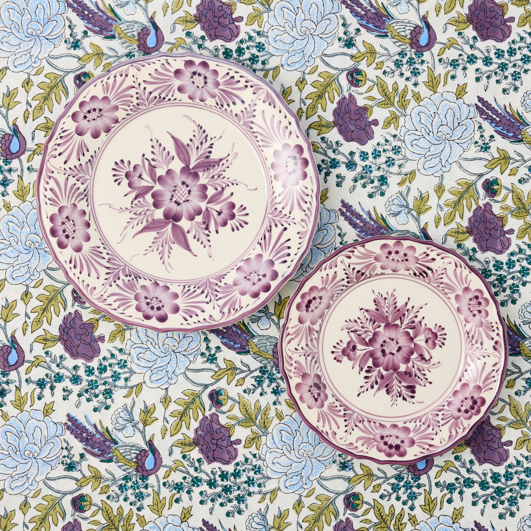 Purple Pandora Dinner & Starter Plates (Set of 8)