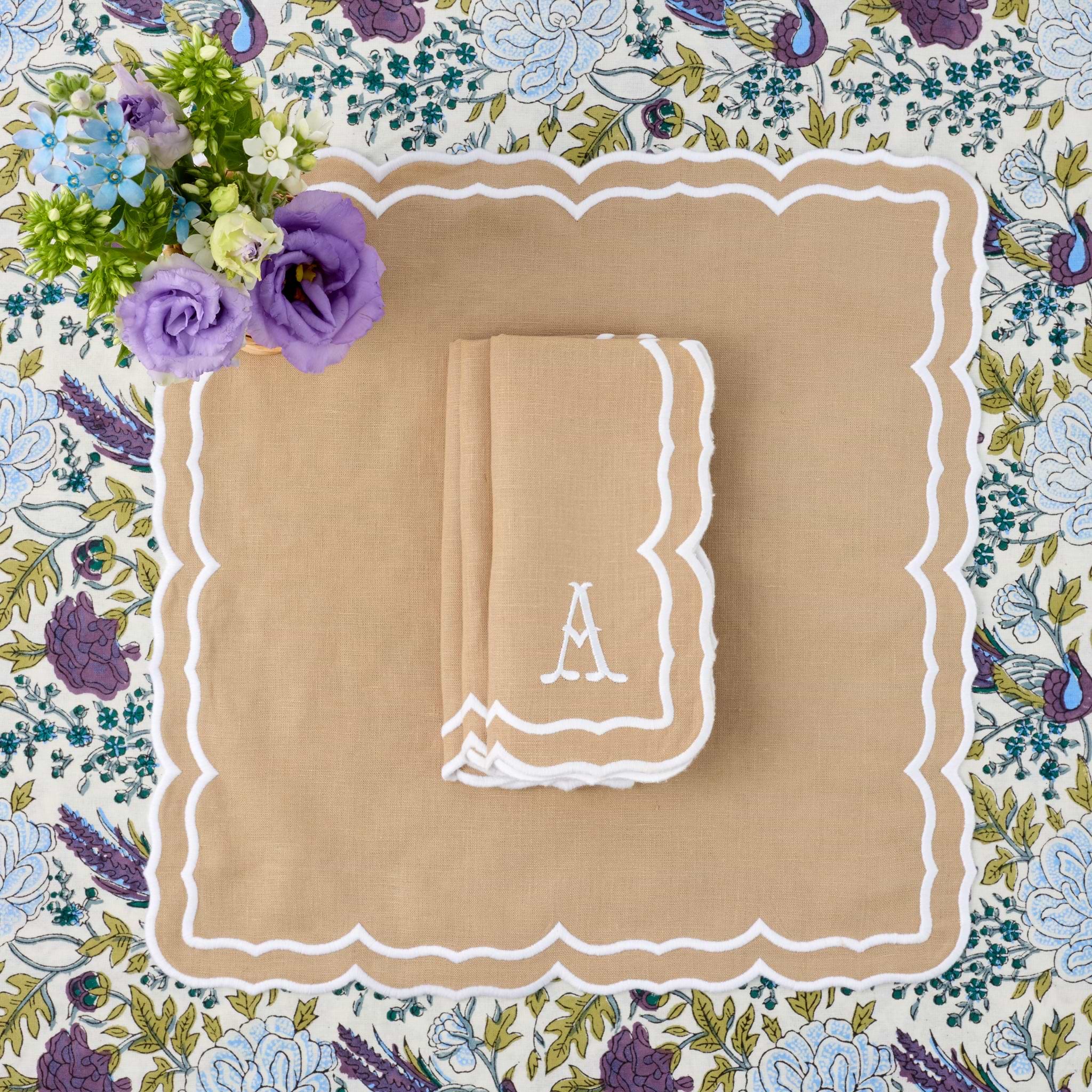 Sand Fleur Napkins (Set of 4)