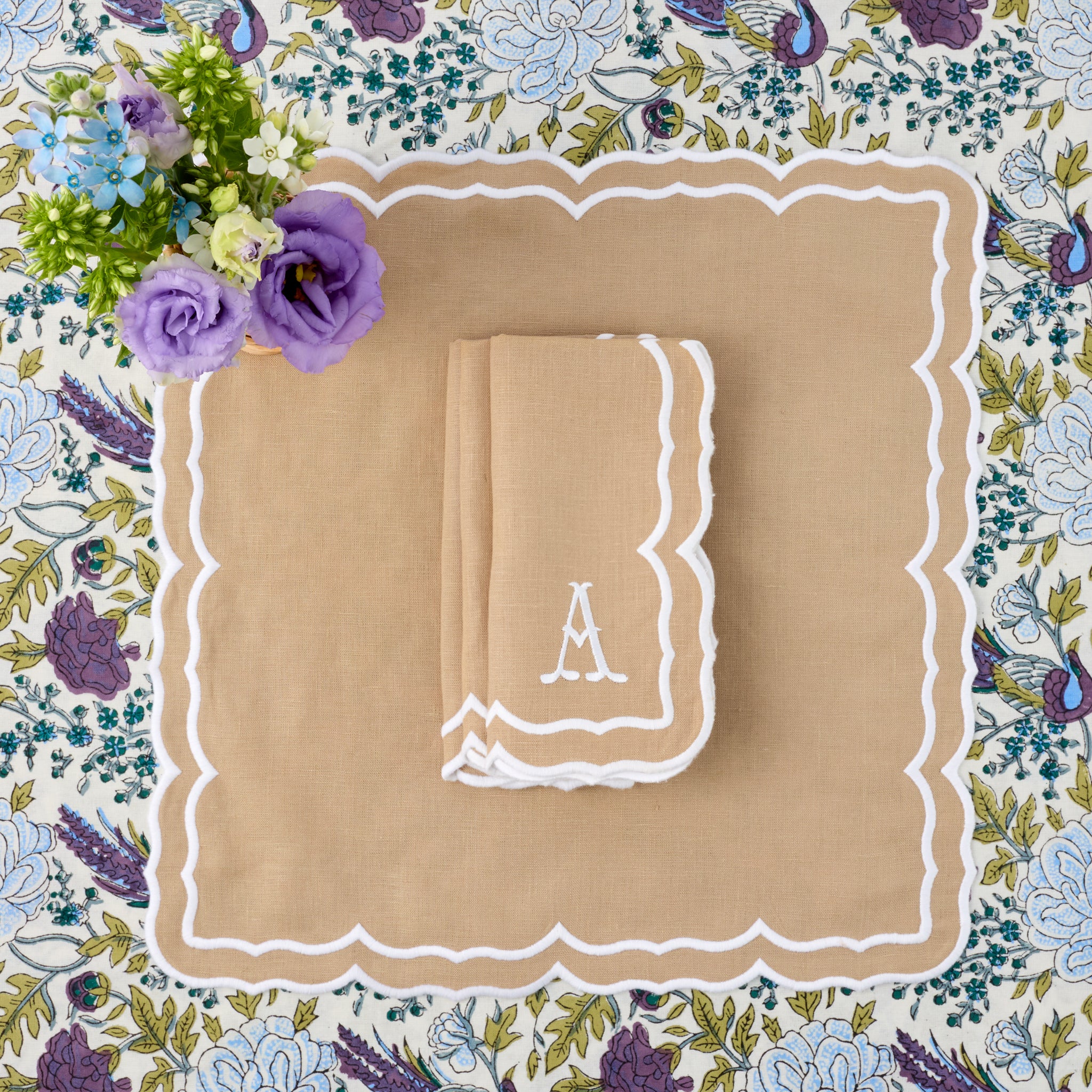 Sand Fleur Napkins (Set of 4)