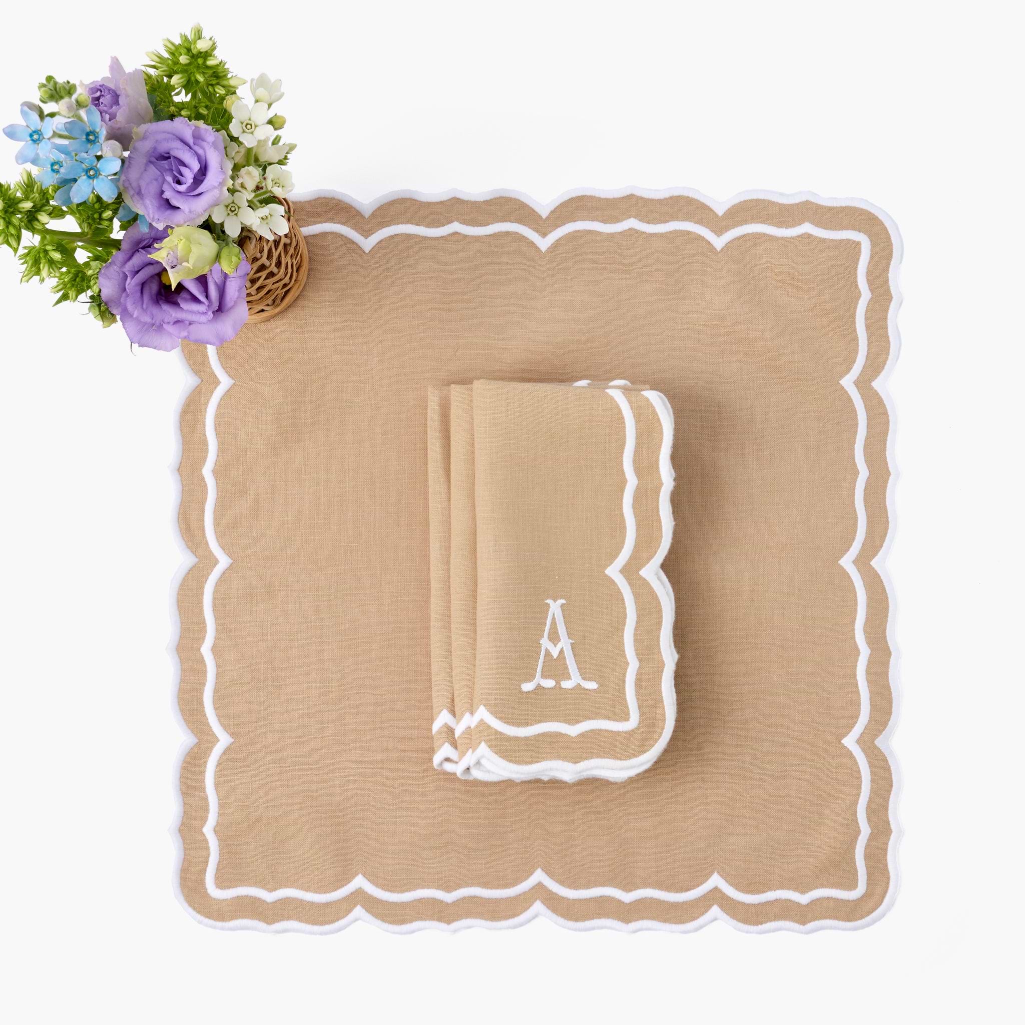 Sand Fleur Napkins (Set of 4)