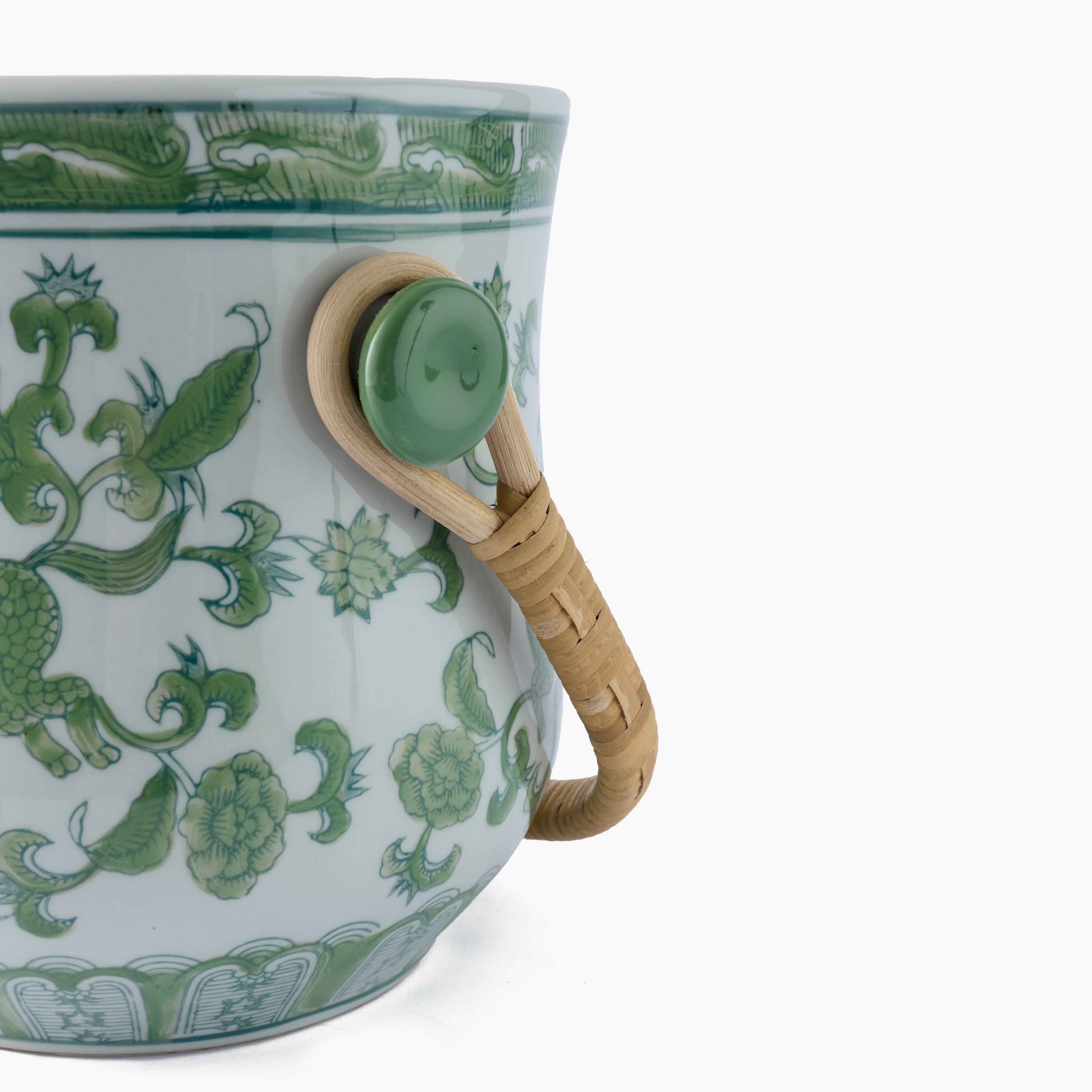 Green Chinoiserie Ice Bucket