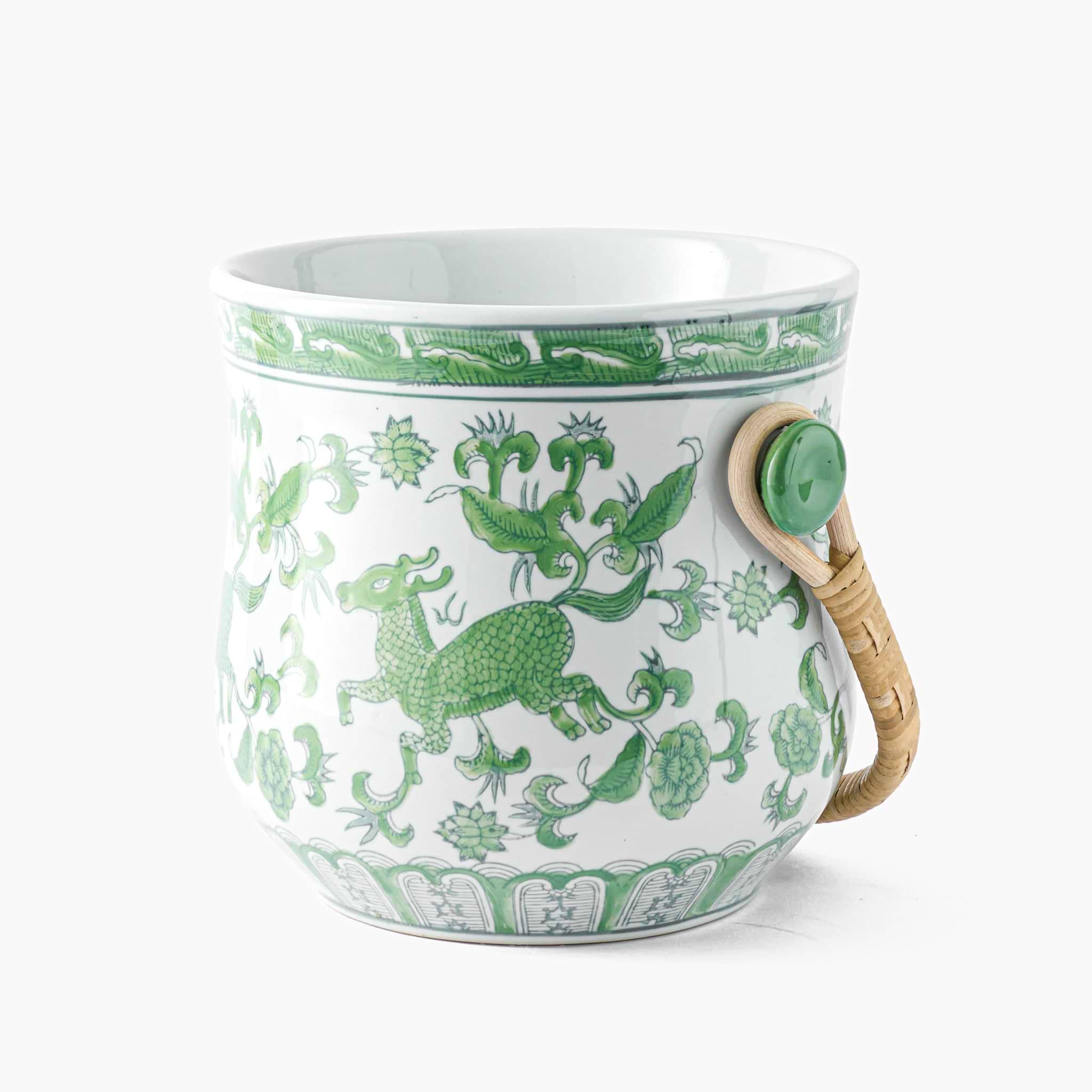 Green Chinoiserie Ice Bucket