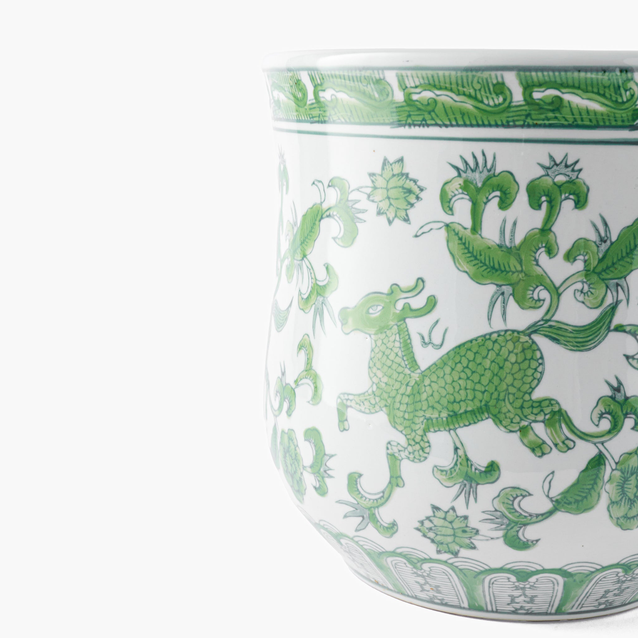 Green Chinoiserie Ice Bucket