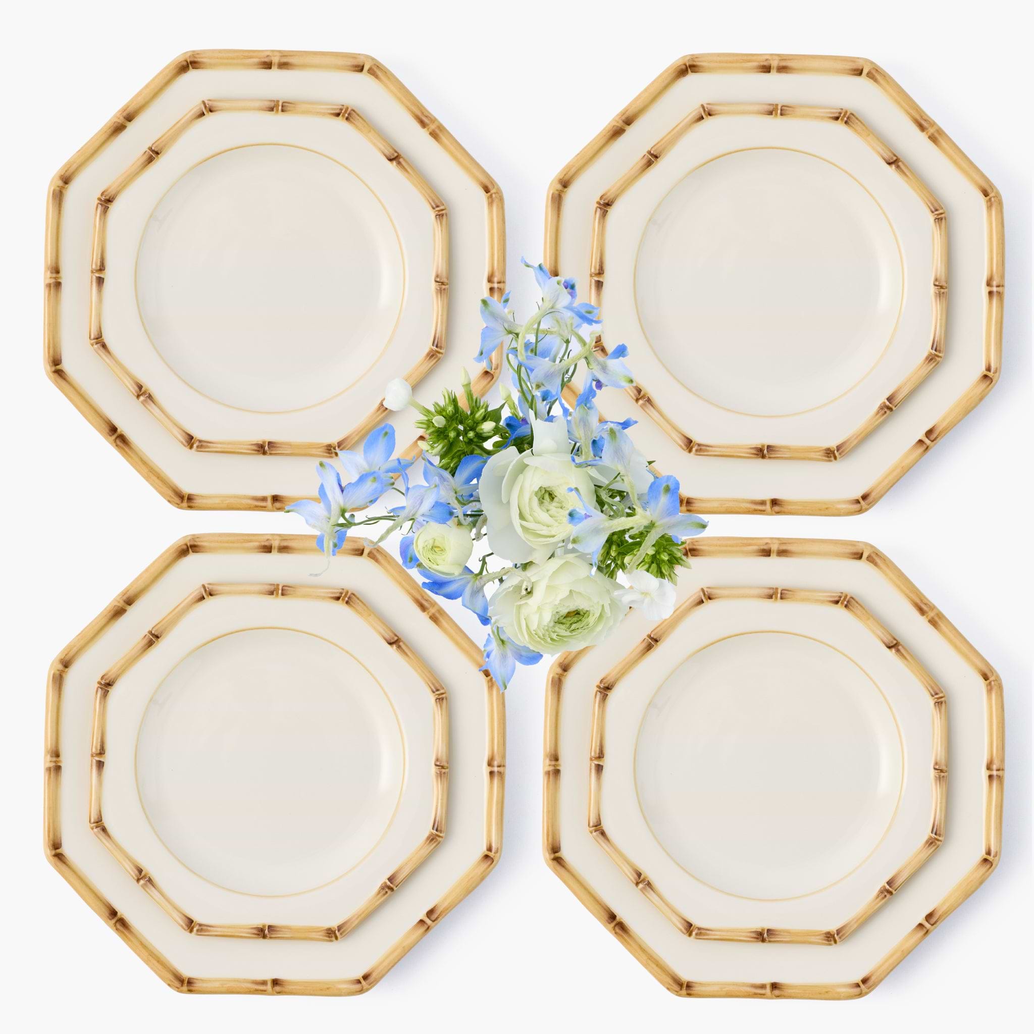 Isabel Bamboo Dinner & Starter Plates (Set of 8)