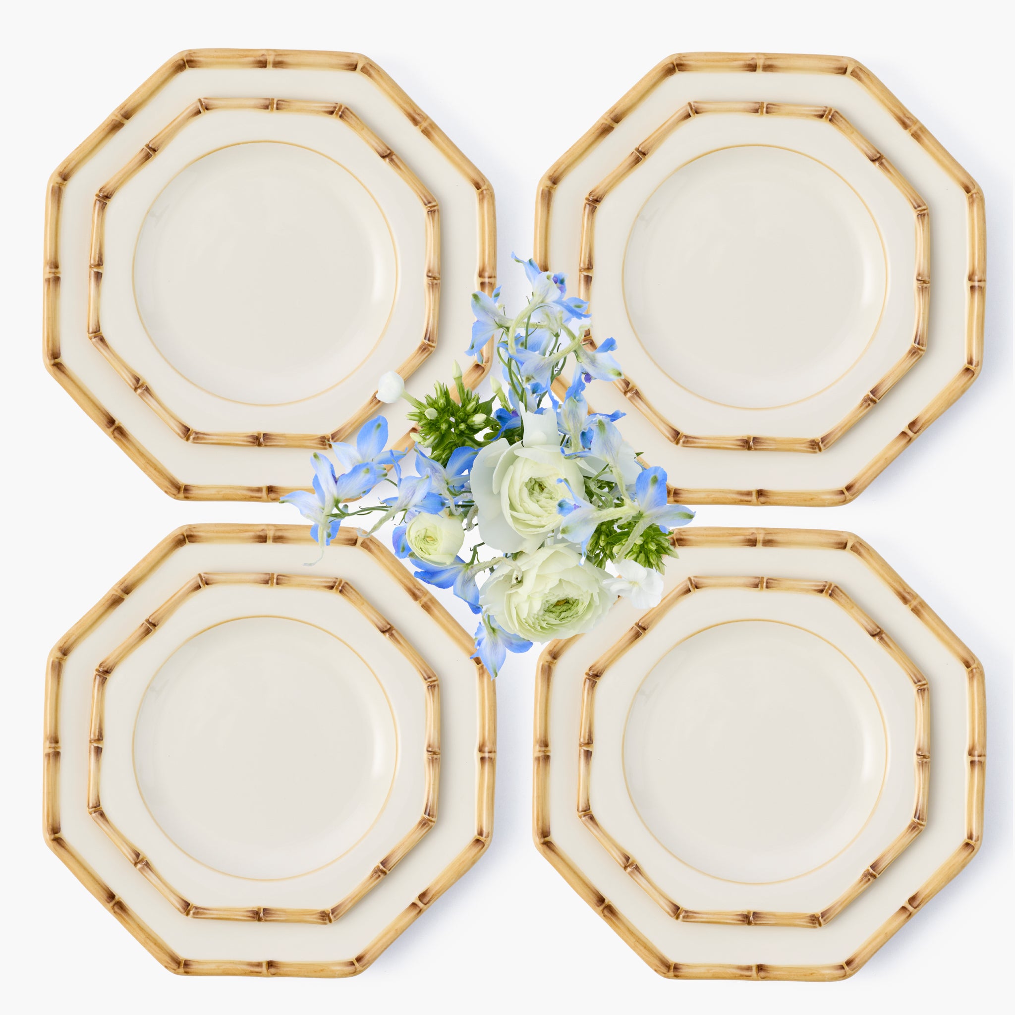 Isabel Bamboo Dinner & Starter Plates (Set of 8)