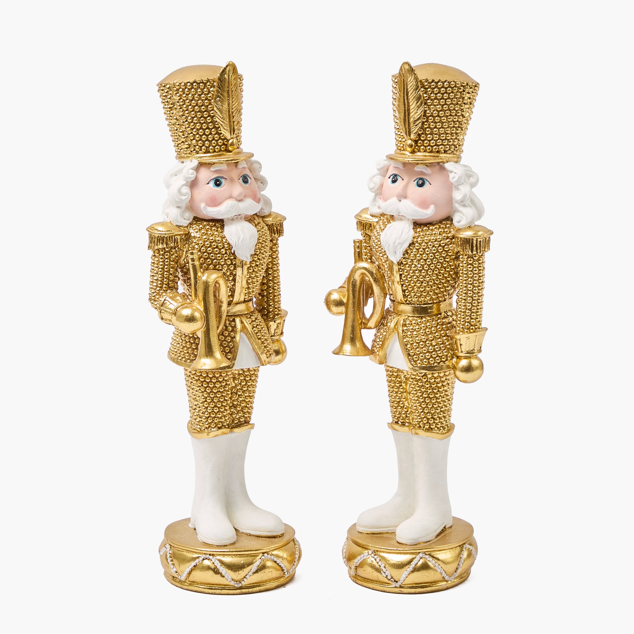 Gold Beaded Nutcracker (Pair)