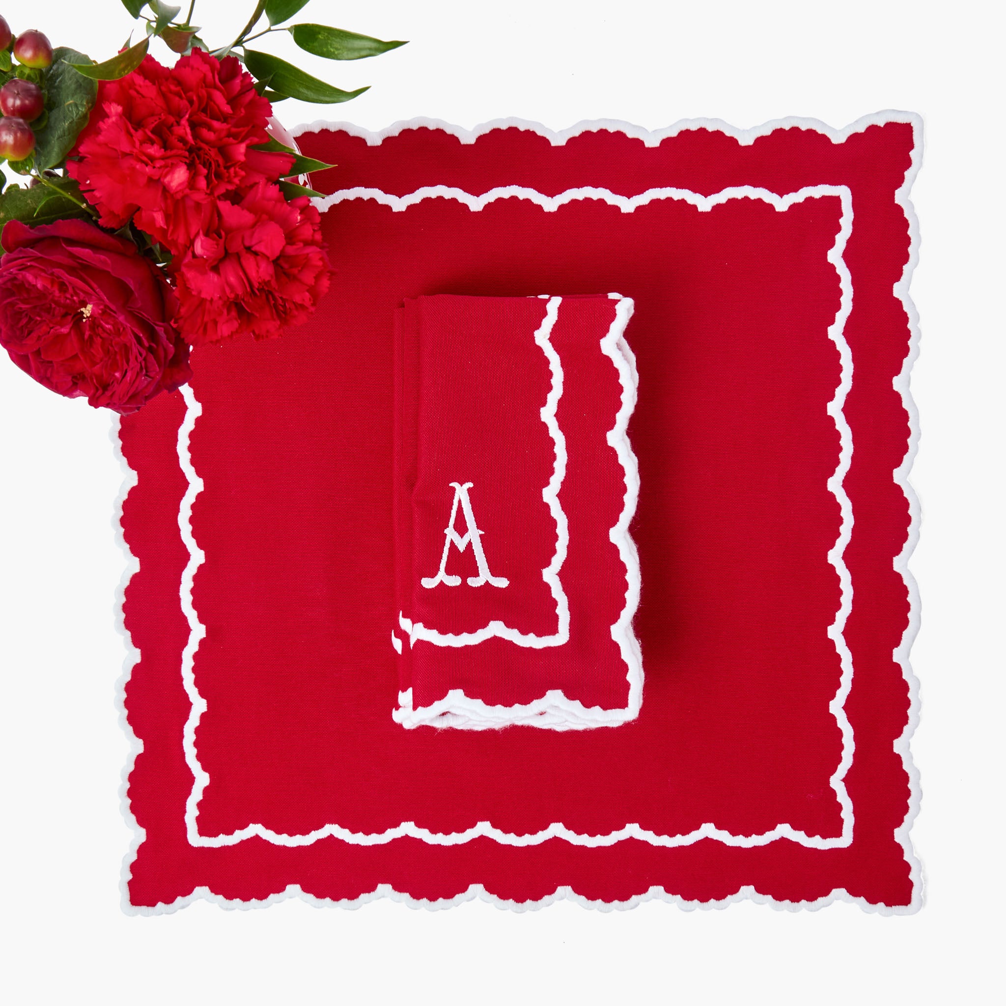 Red Elizabeth Napkins (Set of 4)
