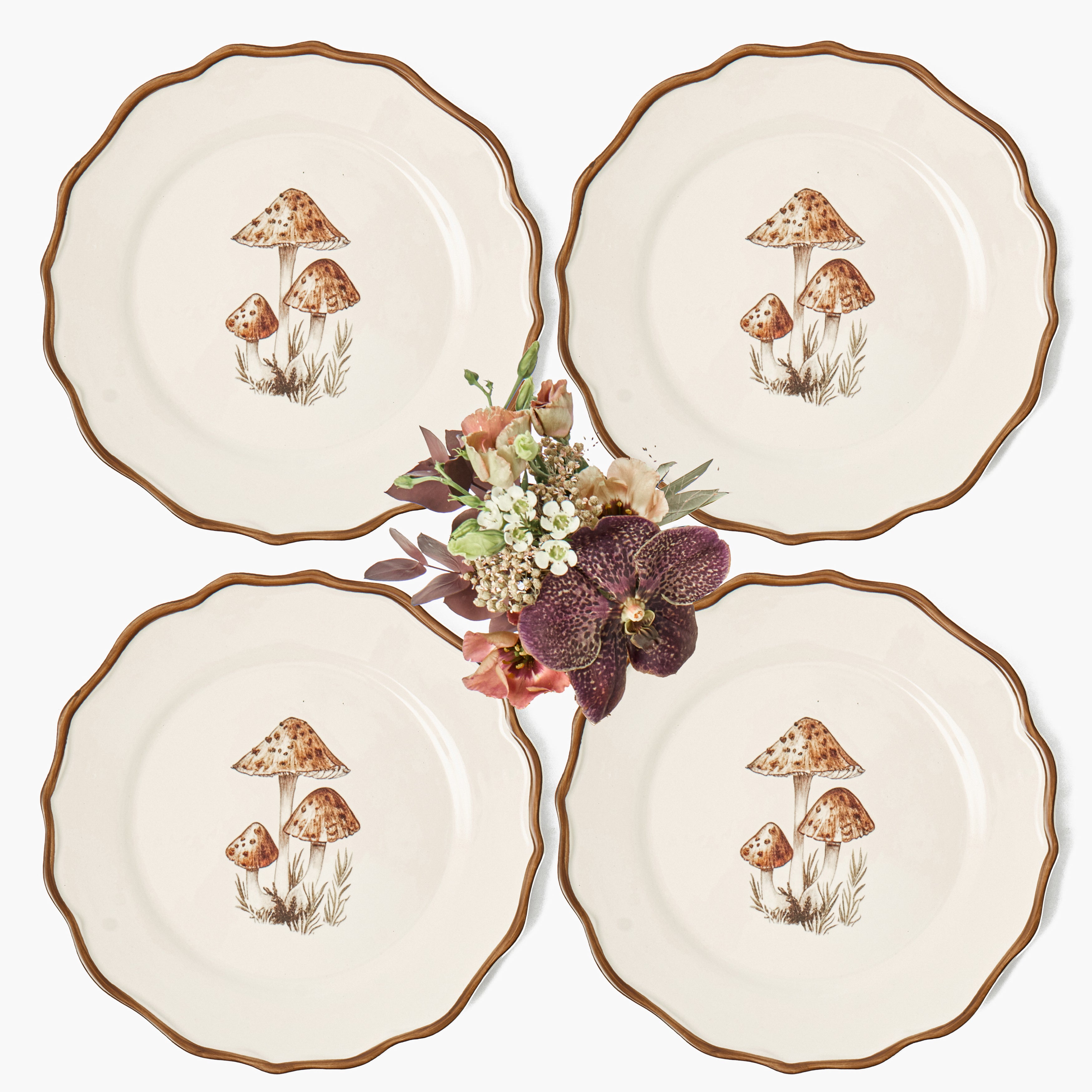 Mushroom Dinner Plates (Set of 4)