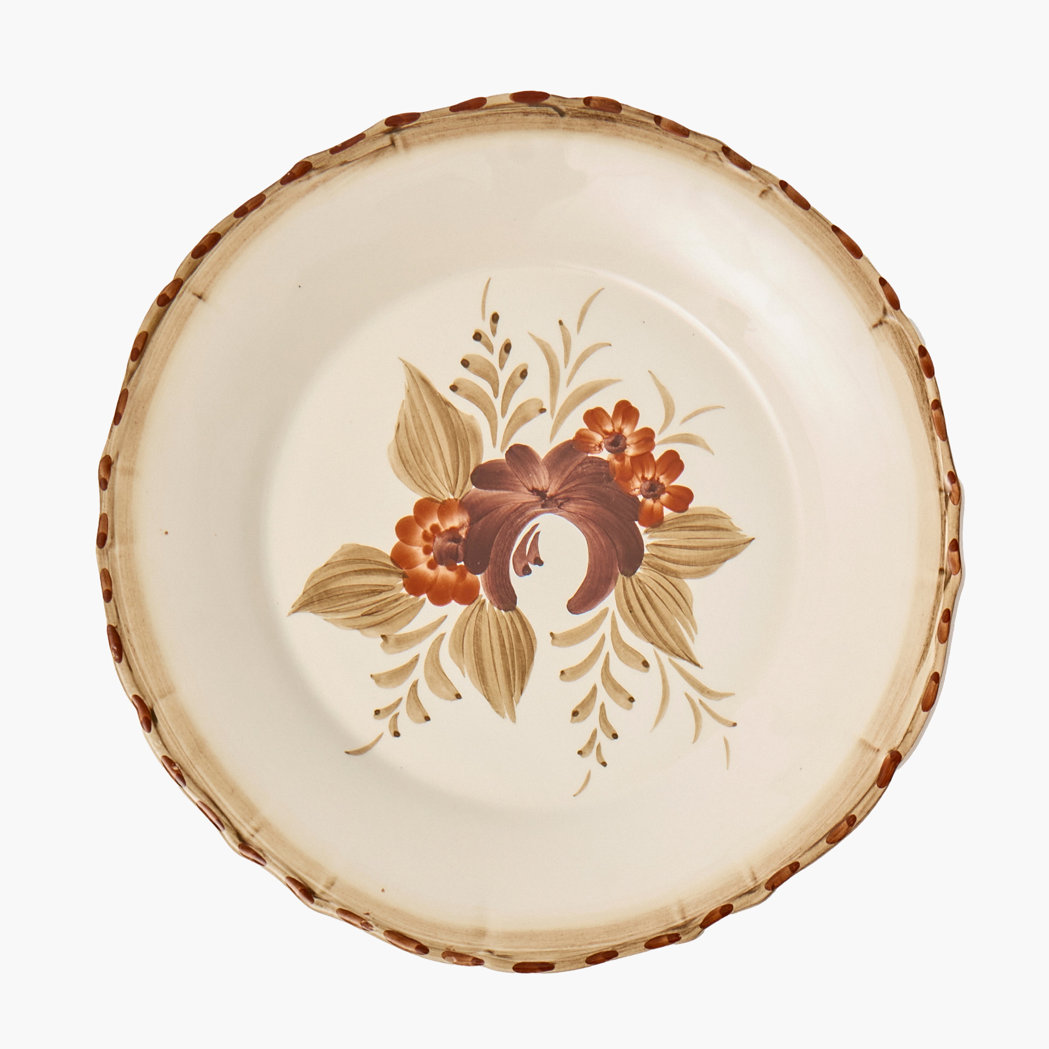 Mustard & Chocolate Garland Dinner & Starter Plates (Set of 8)