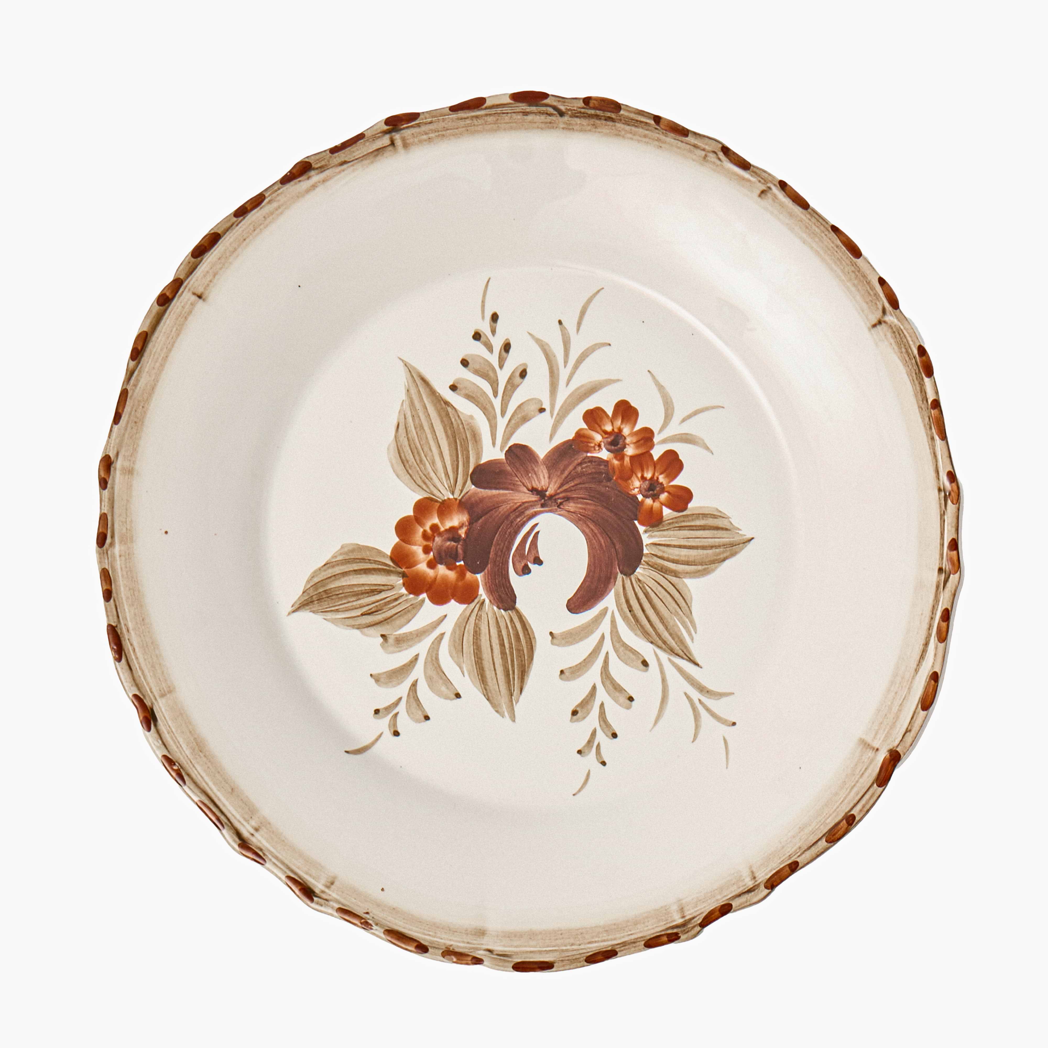Mustard & Chocolate Garland Dinner Plate