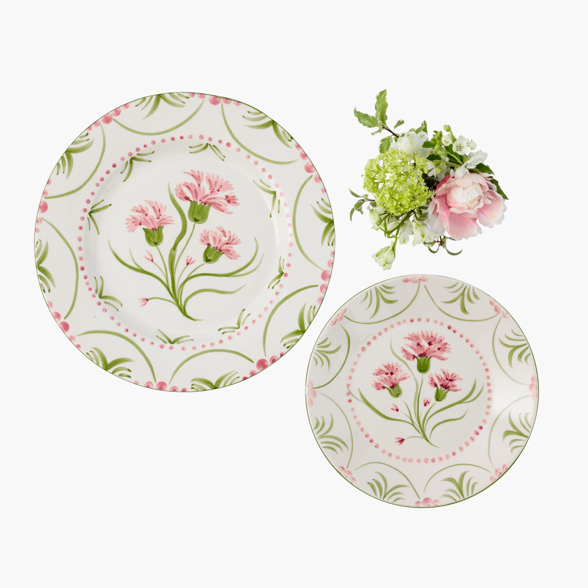 Pink & Green Santa Kristina Starter Plate