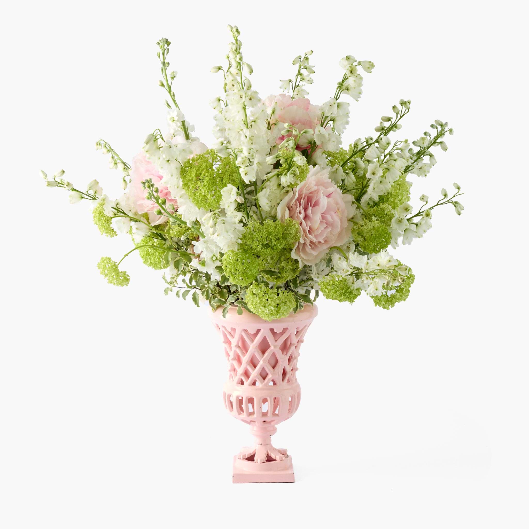 Small Adelaide Pink Lattice Urn Vase