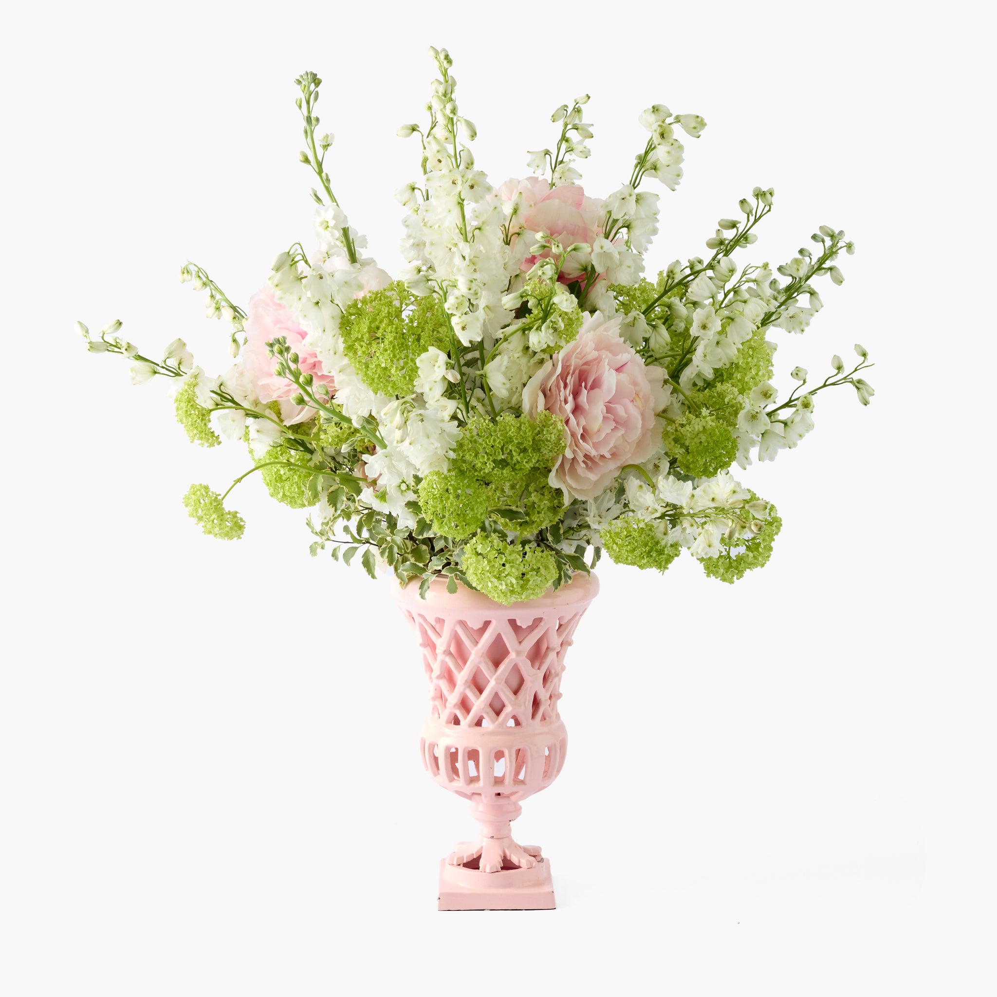 Small Adelaide Pink Lattice Urn Vase