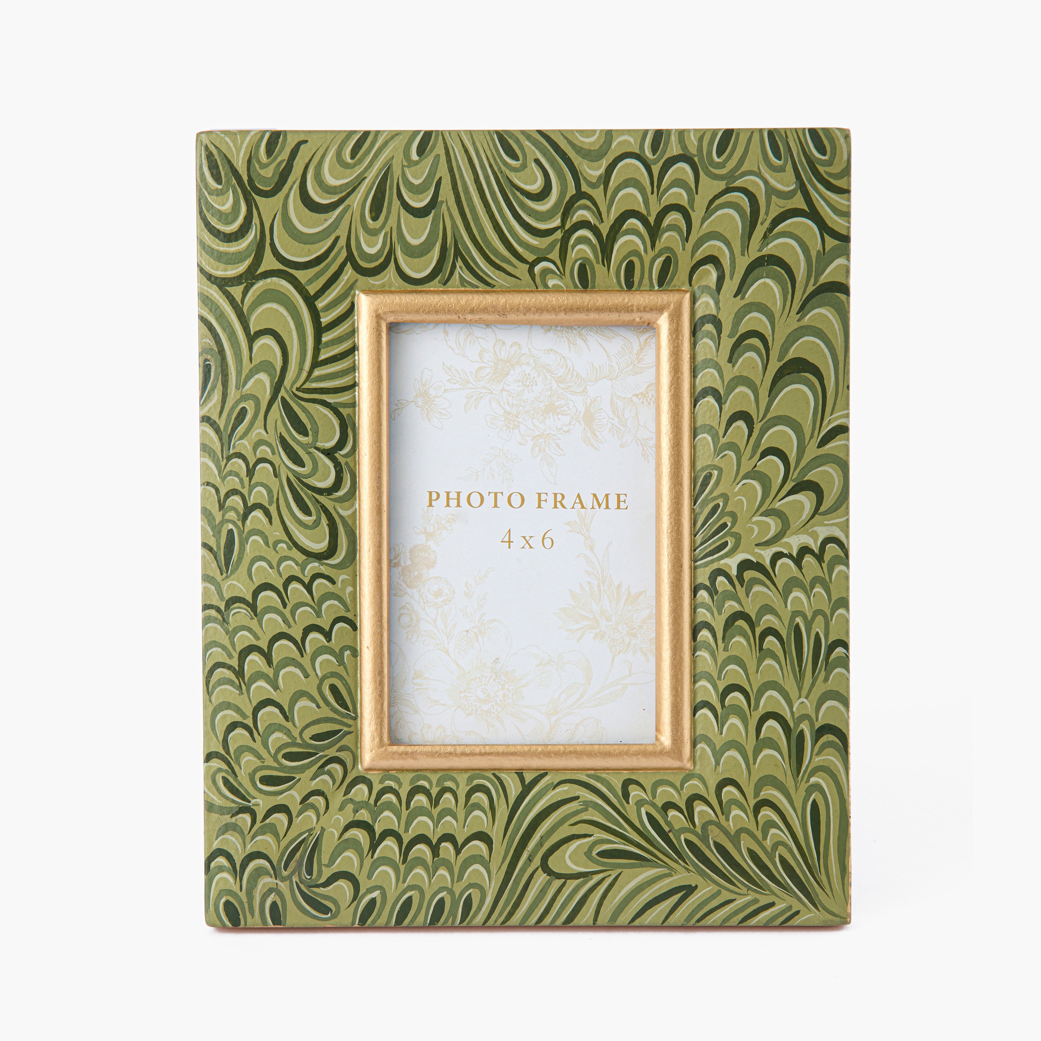Olive Green Marble Photo Frame - 4" x 6"