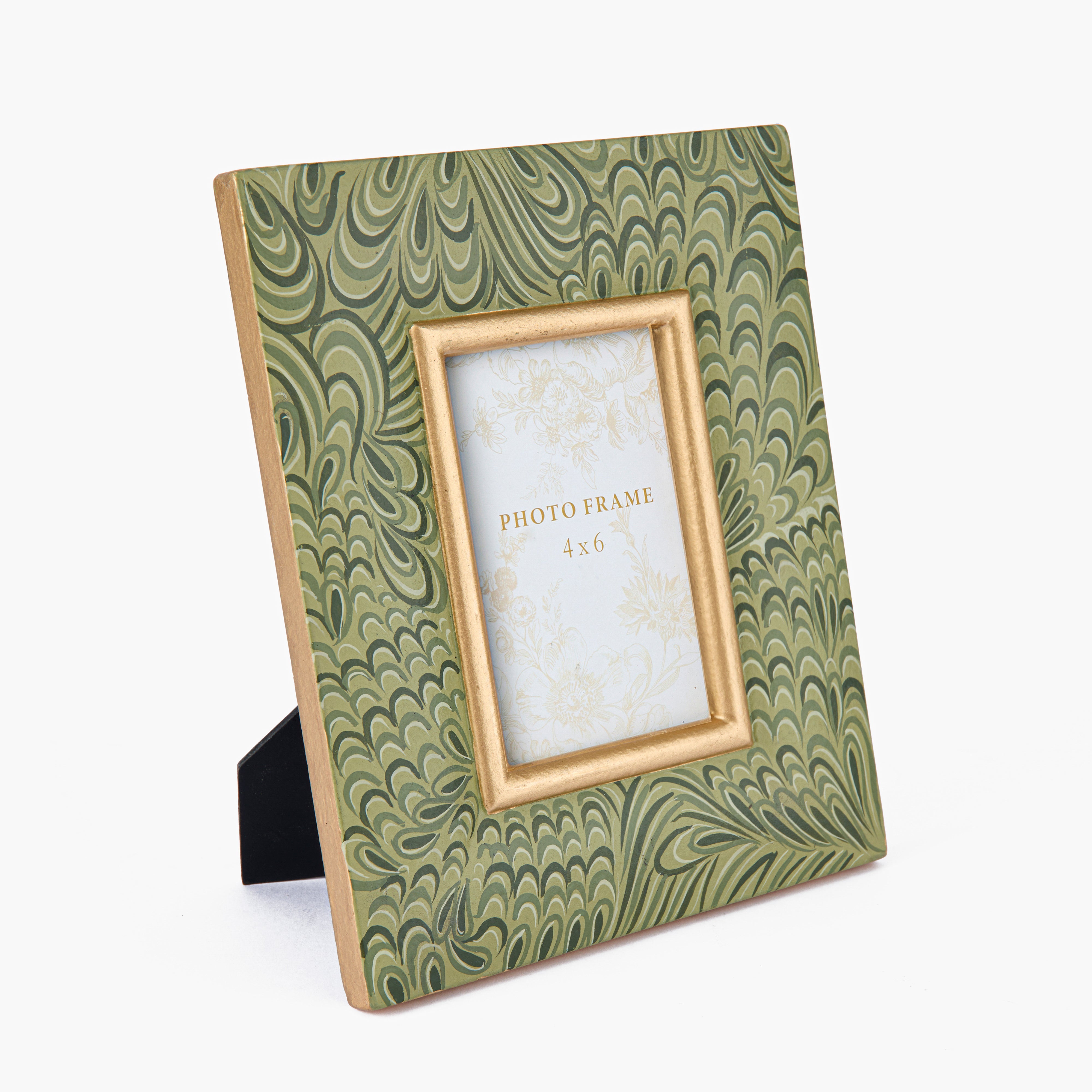 Olive Green Marble Photo Frame - 4" x 6"