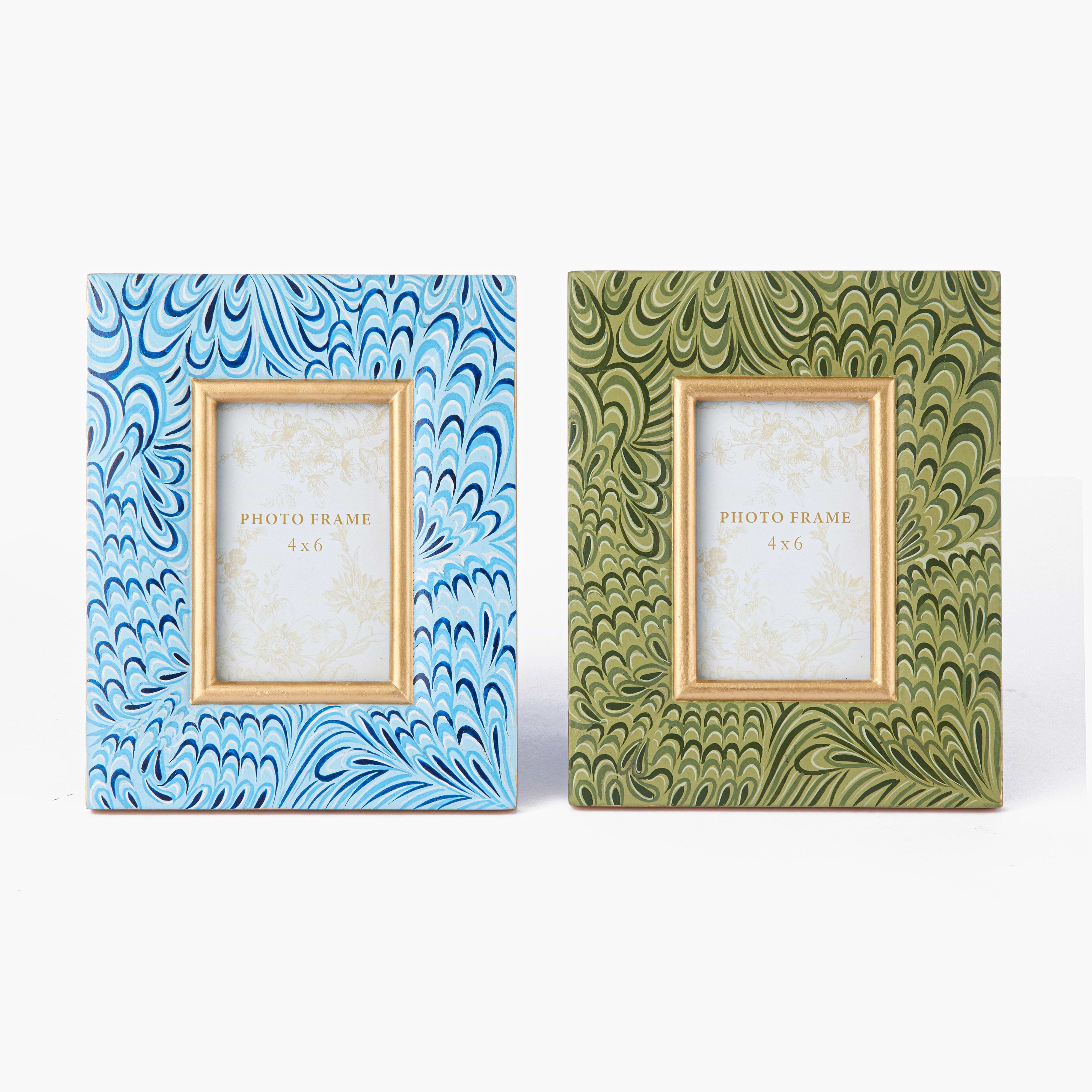 Olive Green Marble Photo Frame - 4" x 6"