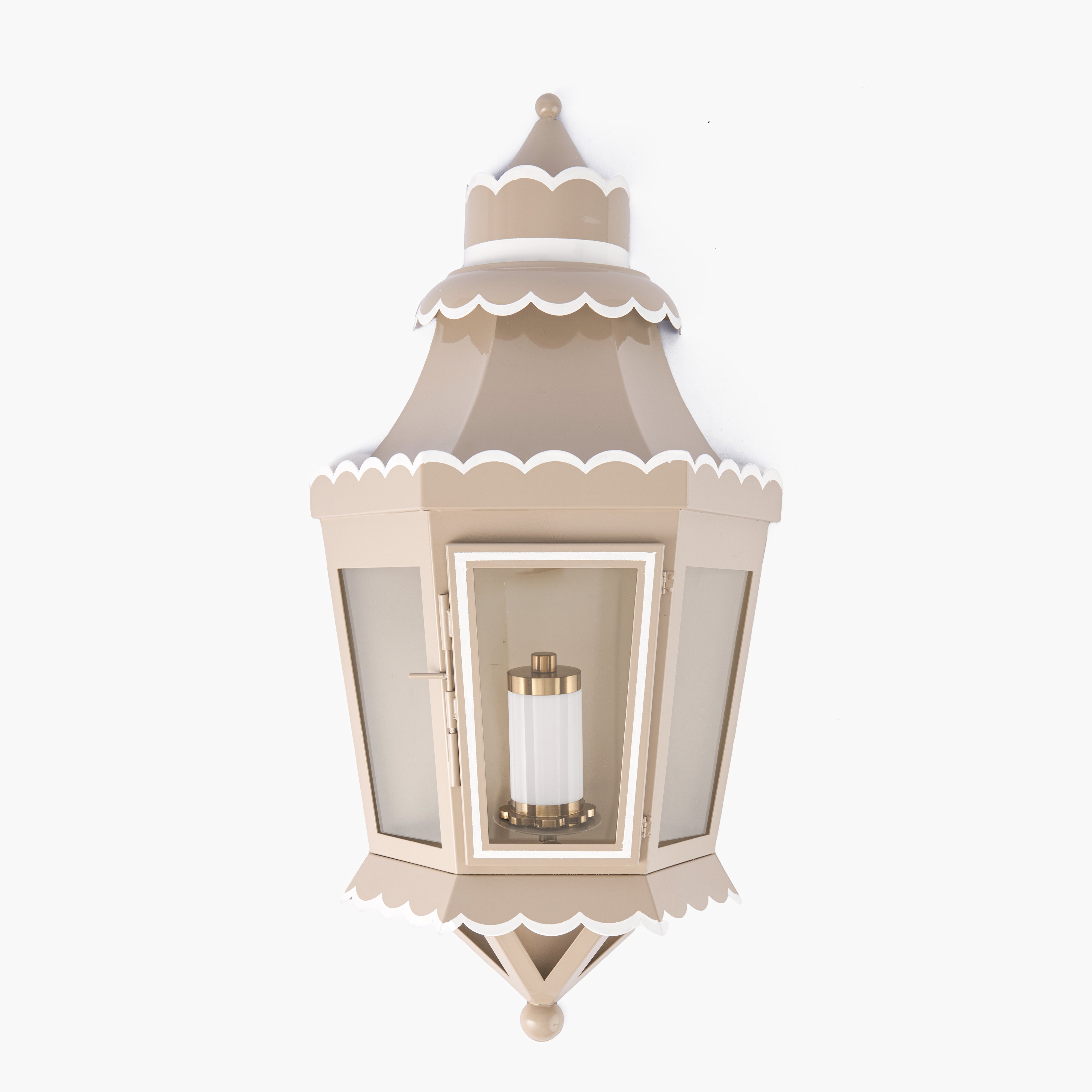 Putty Tole Lantern Rechargeable Wall Light