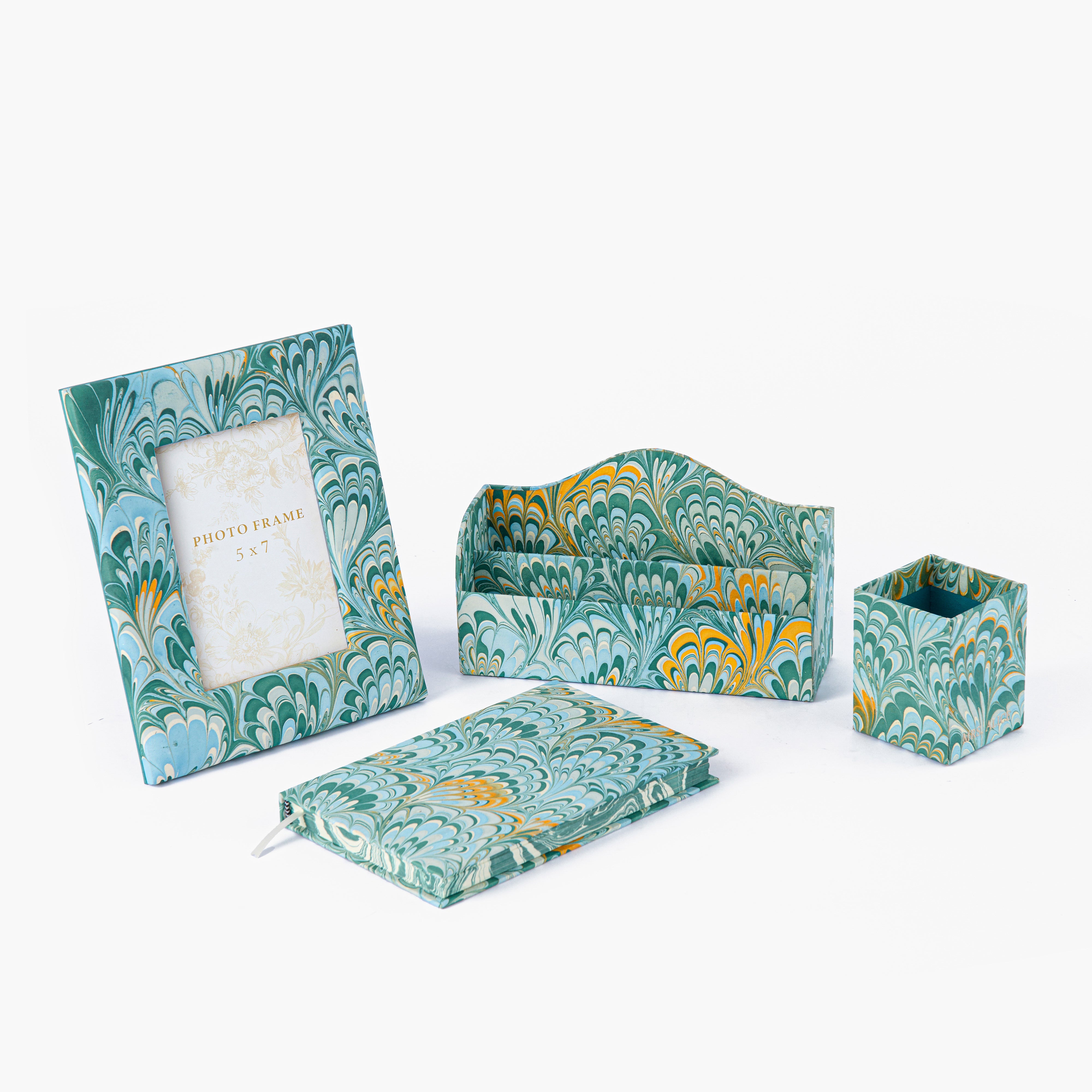 Teal Marble Notebook