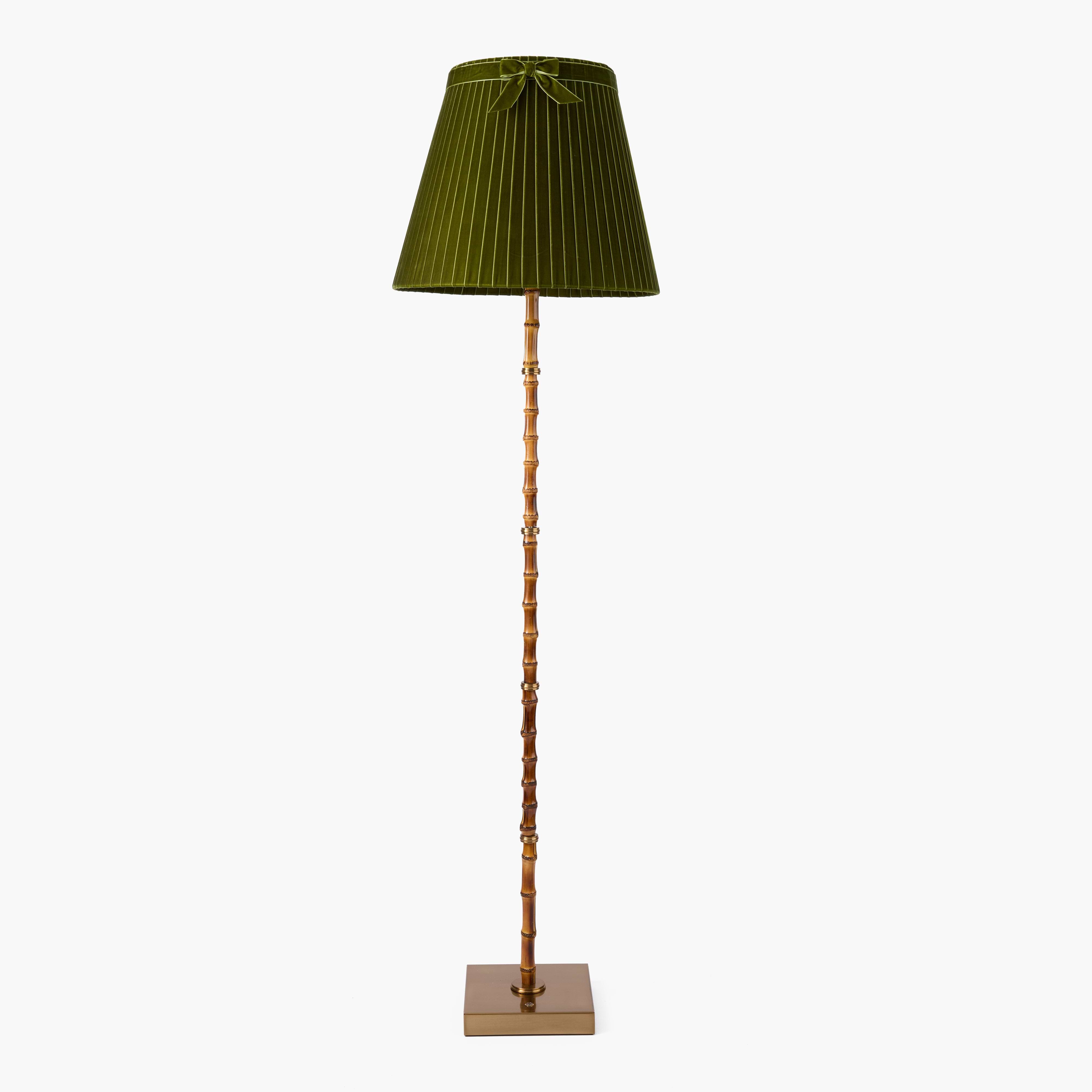 Olive Velvet Bow Lampshade (40cm)