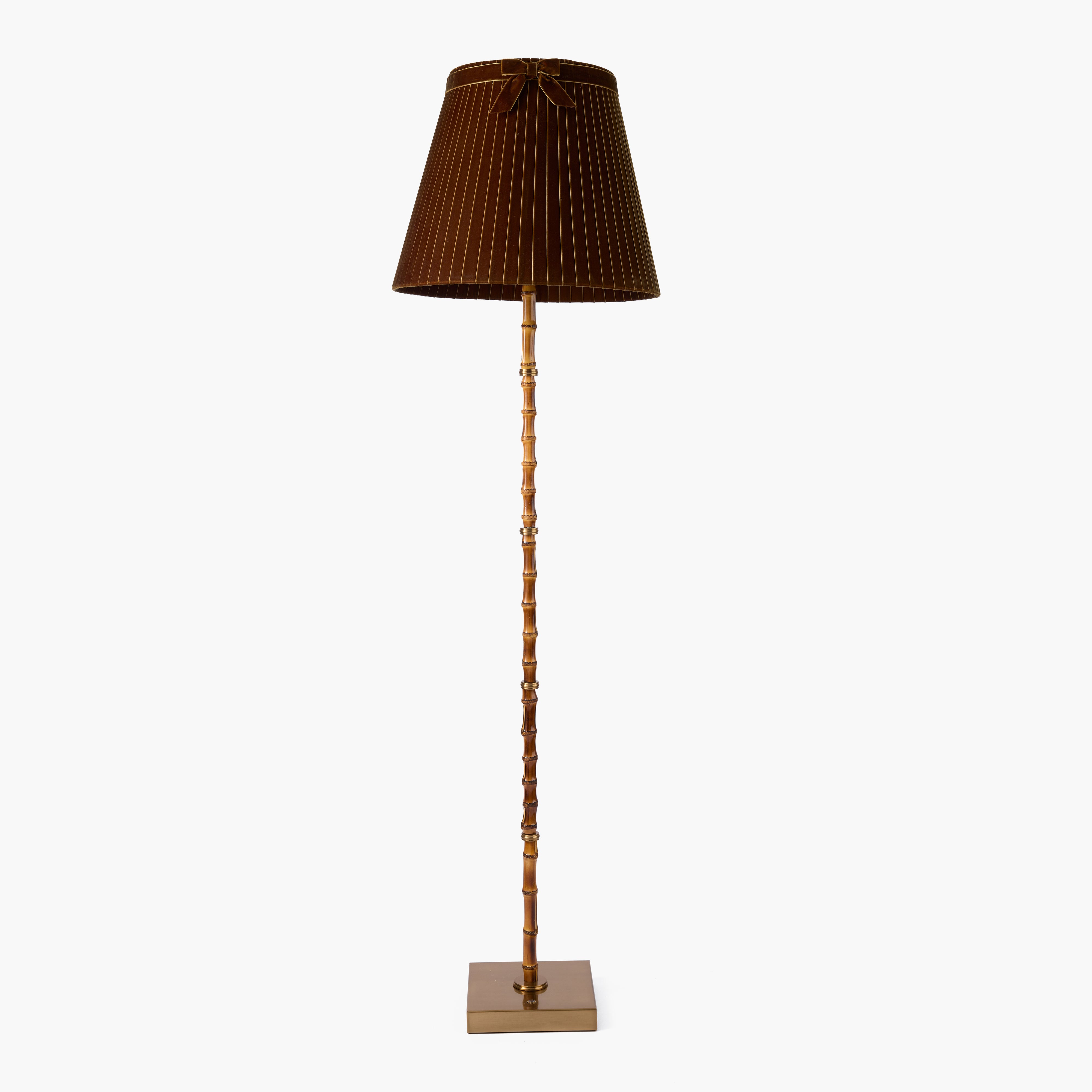 Chocolate Velvet Bow Lampshade (40cm)