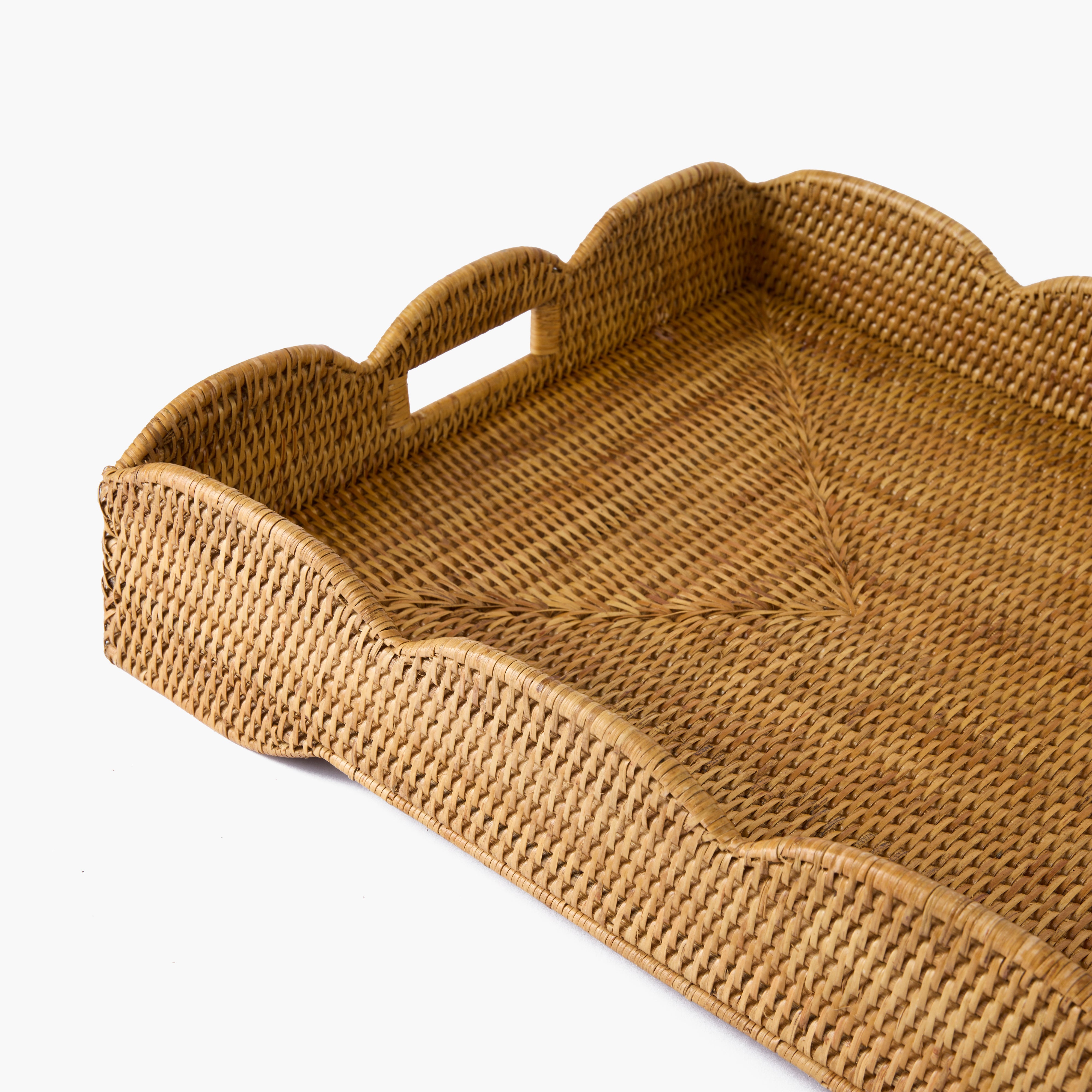 Natural Rattan Butlers Tray