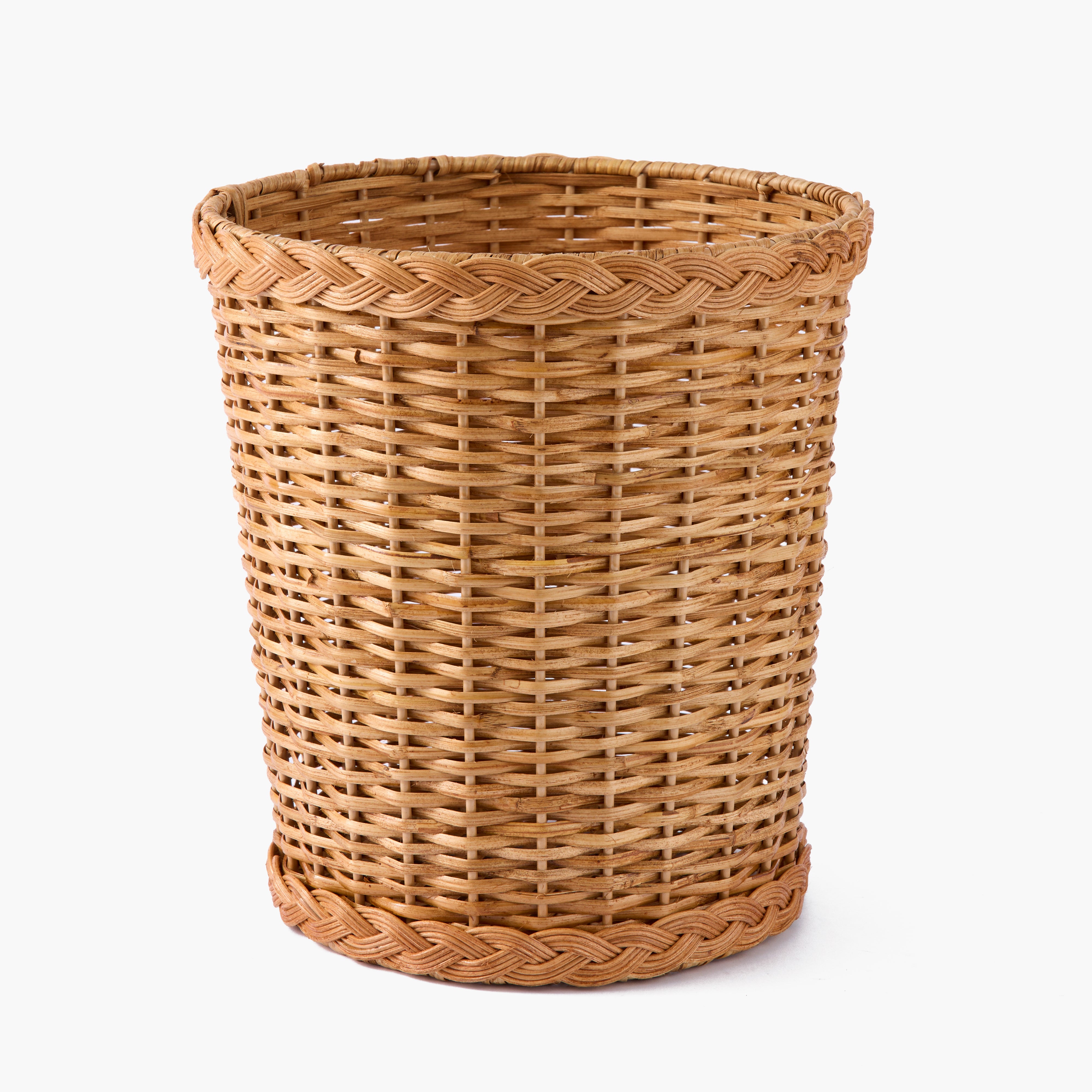 Braided Rattan Waste Paper Bin