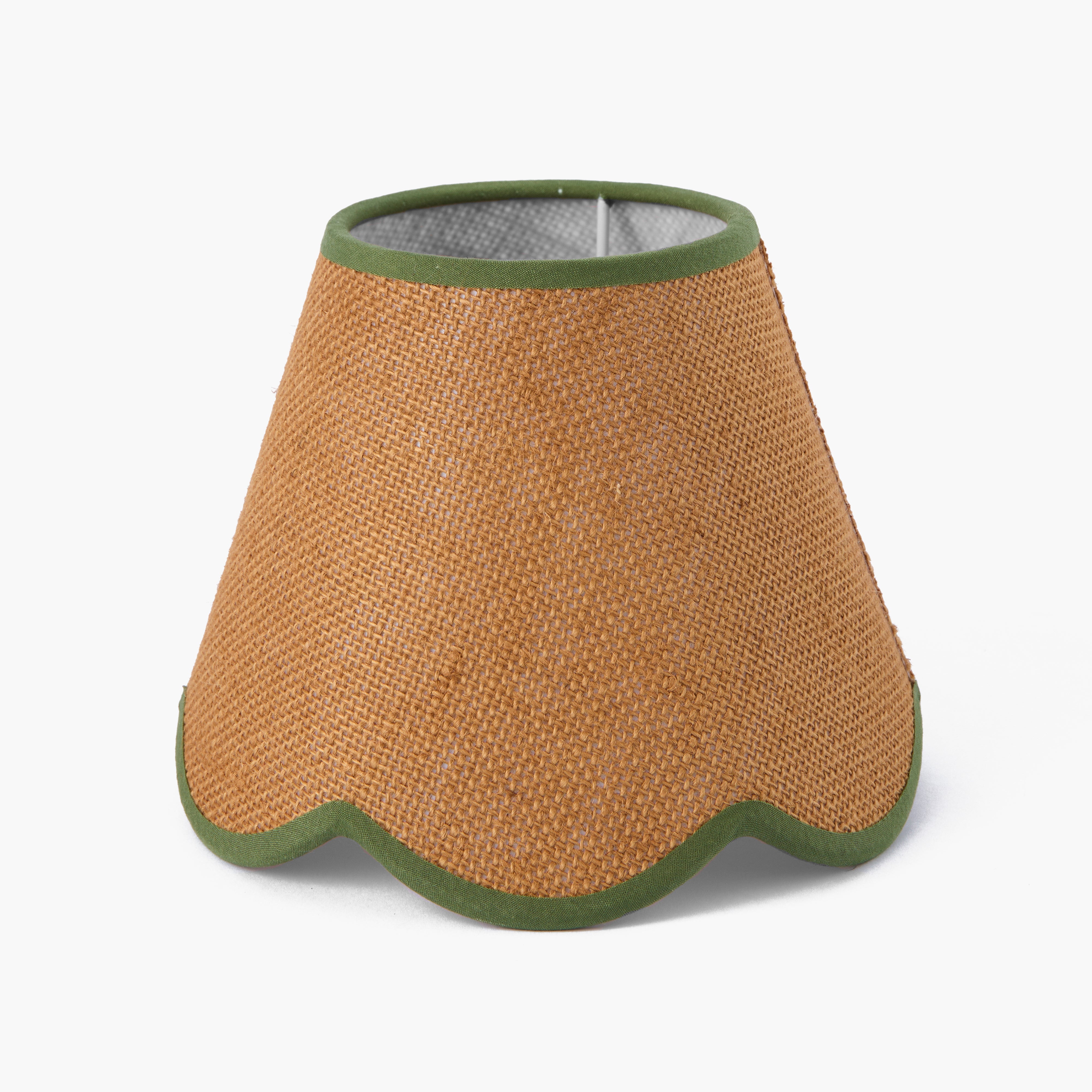 Olive Marble Square Rechargeable Lamp with Tan Grasscloth & Olive Trim Shade (18cm)