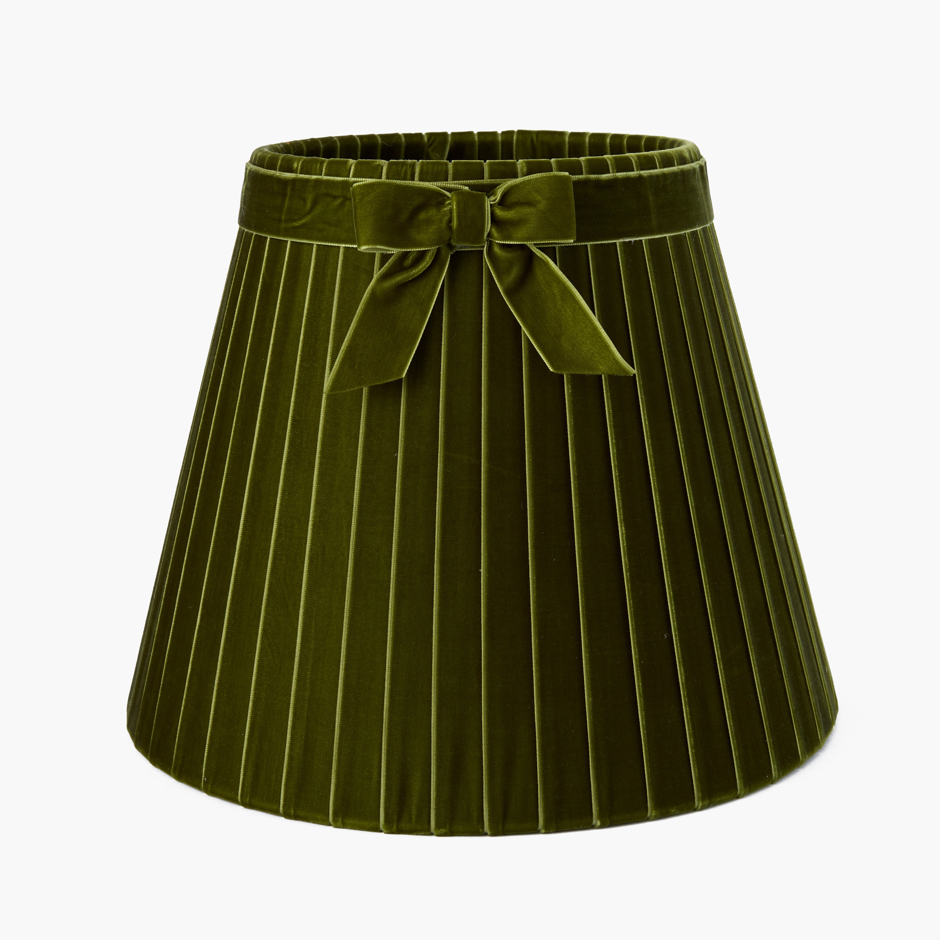 Olive Parrot Lamp with Olive Velvet Bow Shade (30cm)