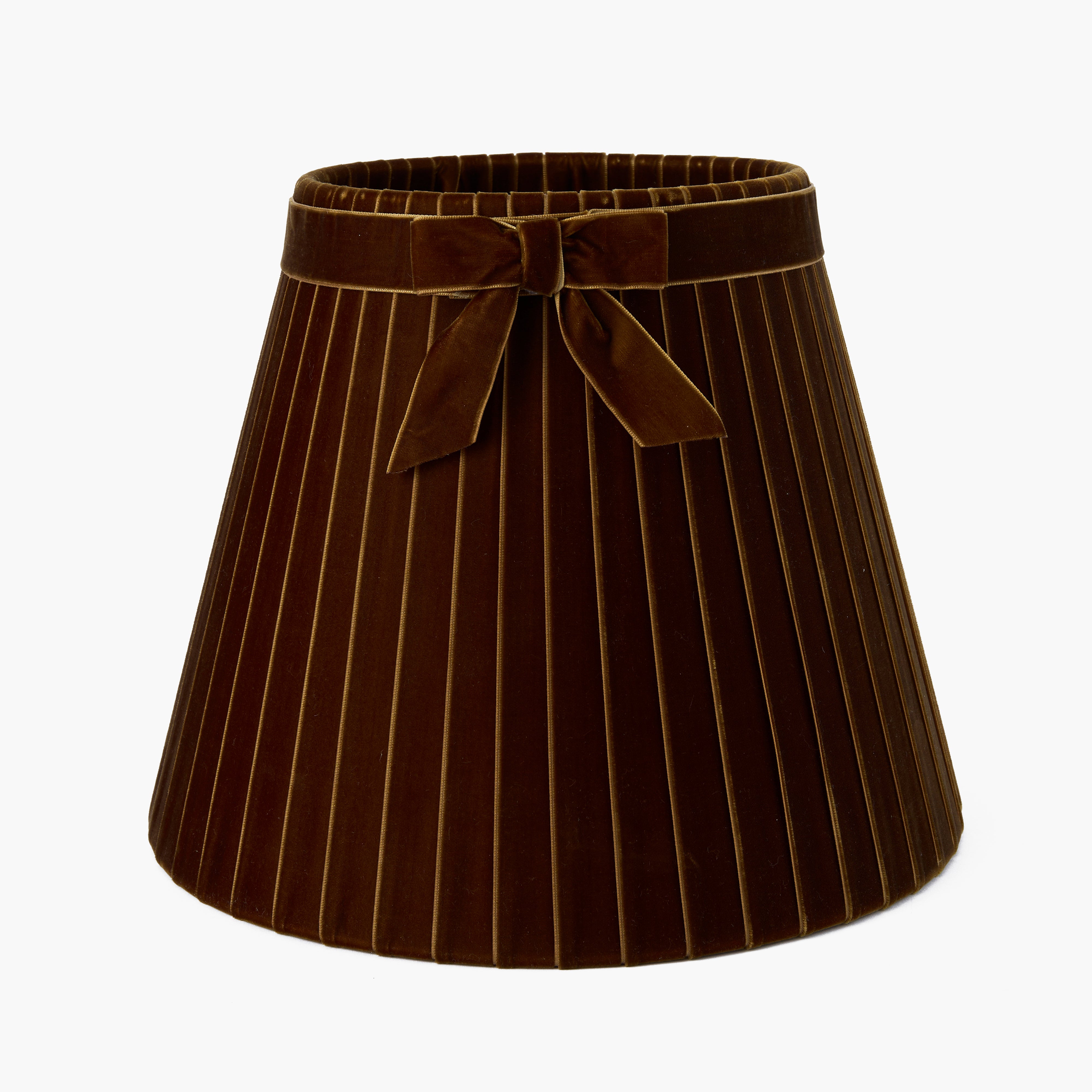 Chocolate Velvet Bow Lampshade (30cm)