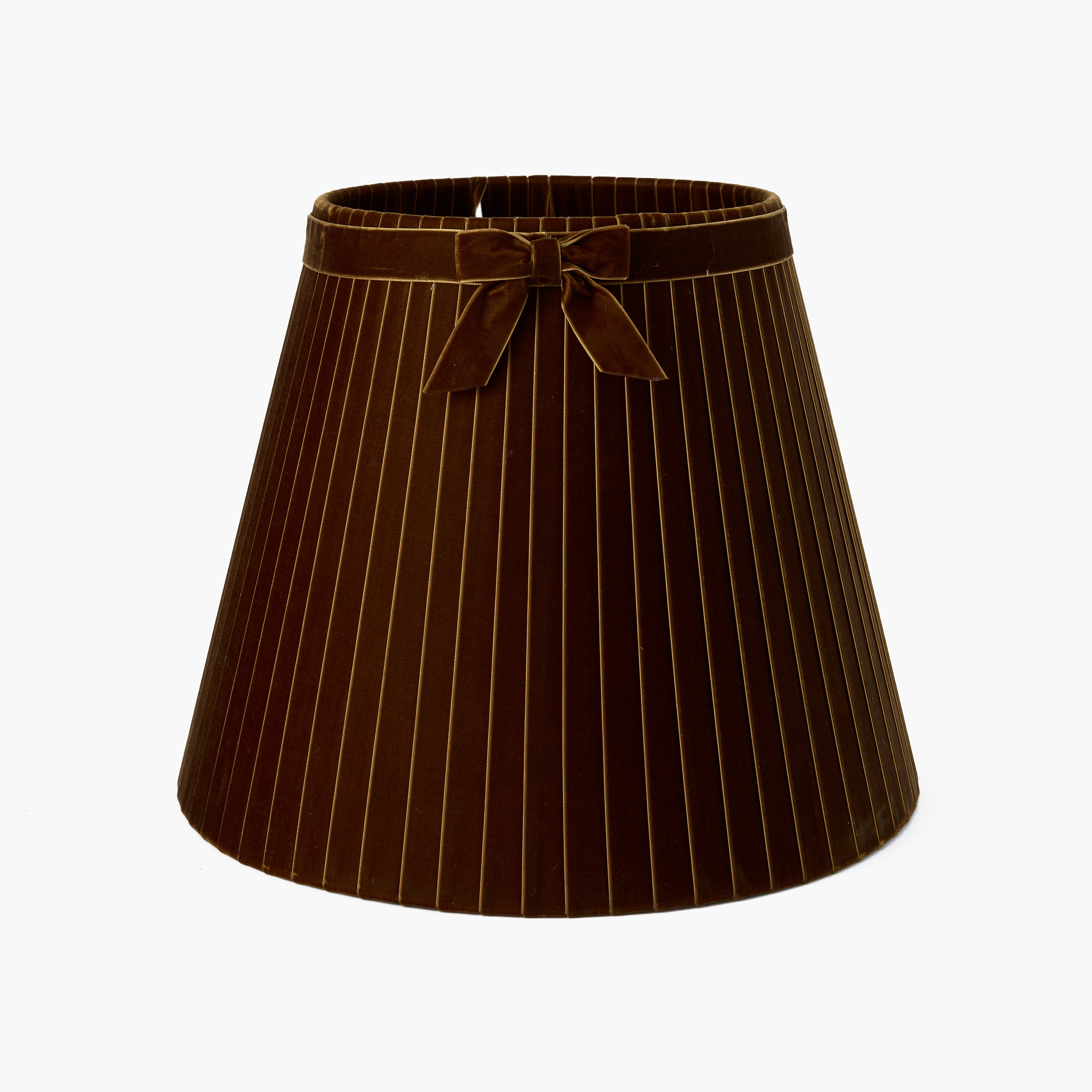 Chocolate Velvet Bow Lampshade (40cm)