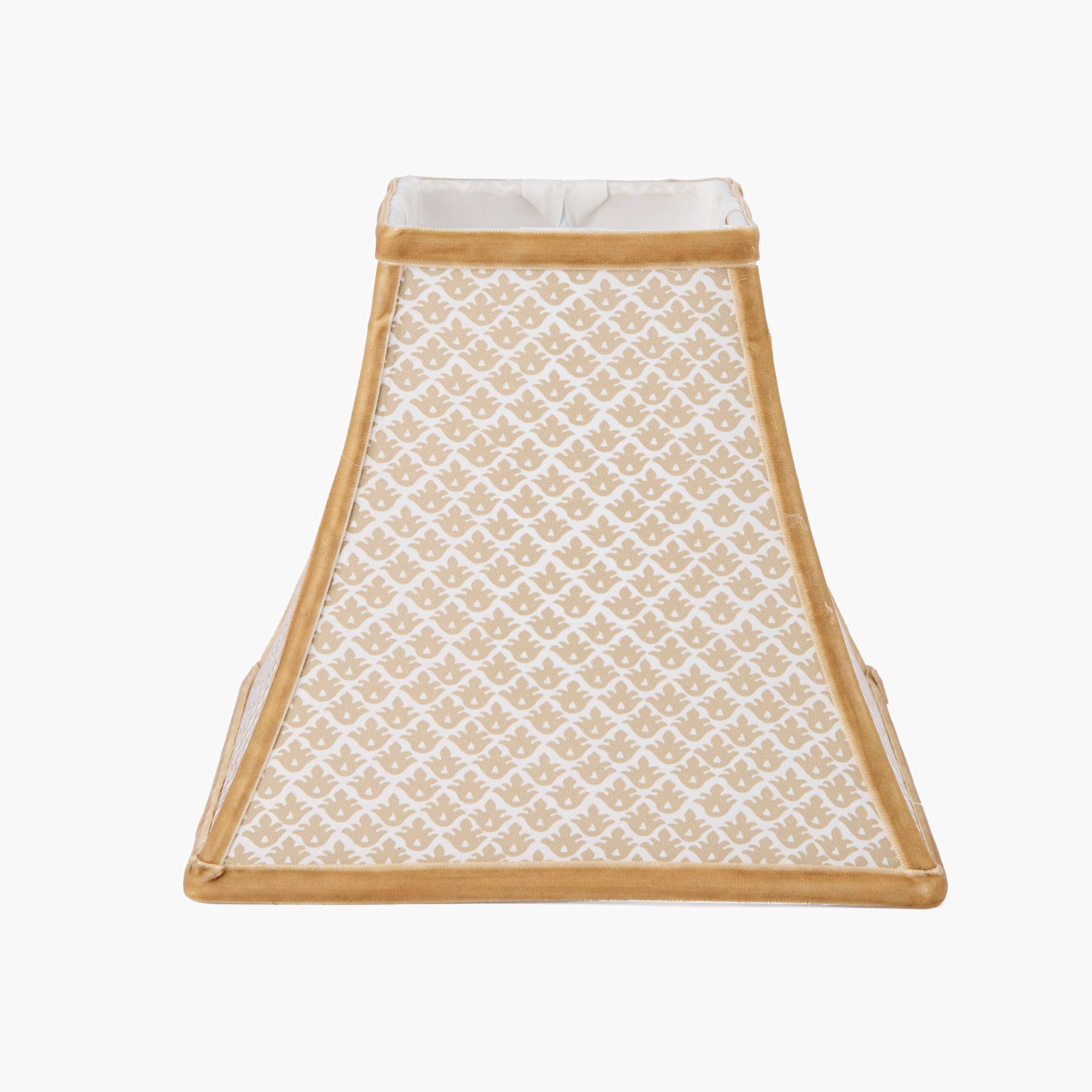 Putty Lotus Square Lampshade (18cm)