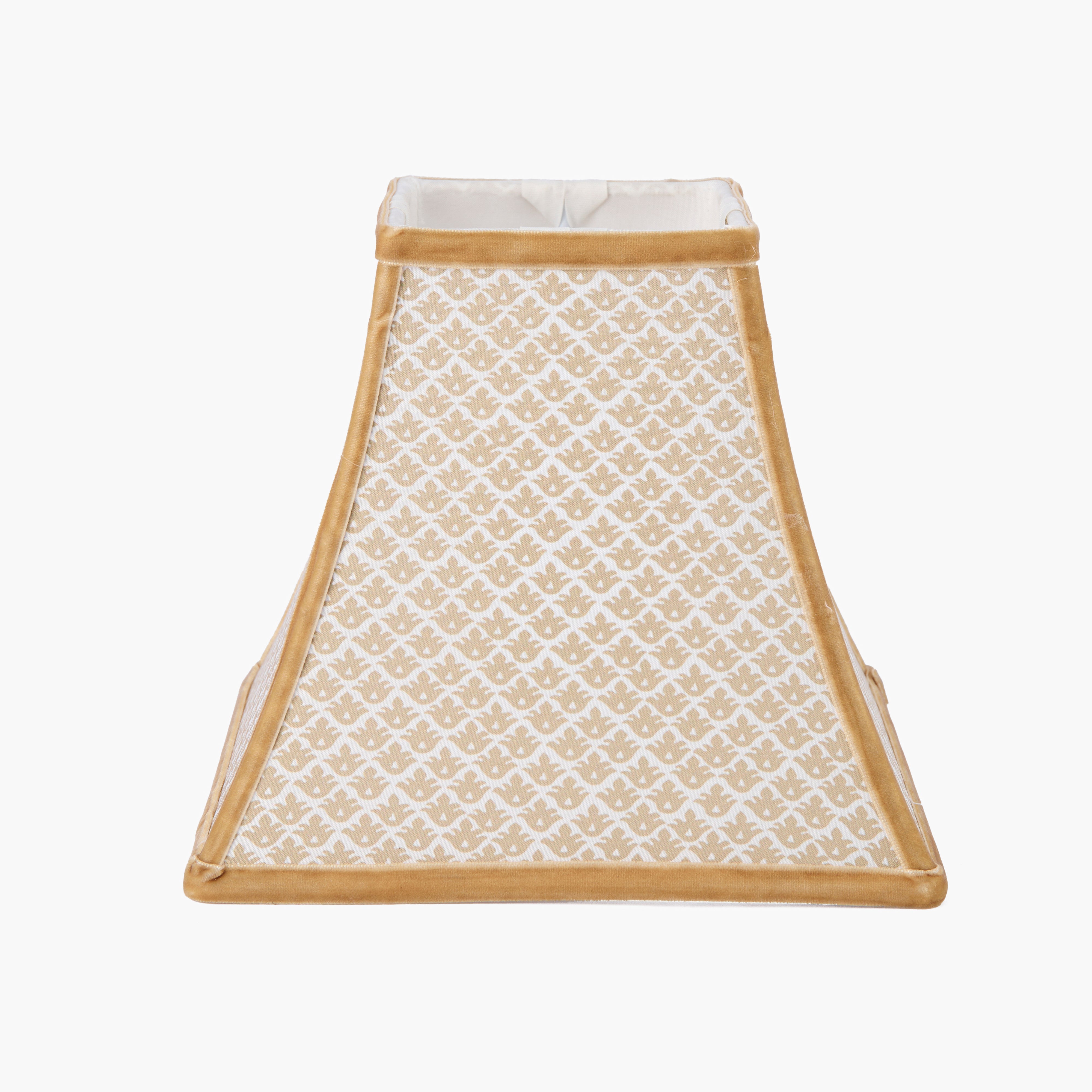 Putty Lotus Square Lampshade (18cm)