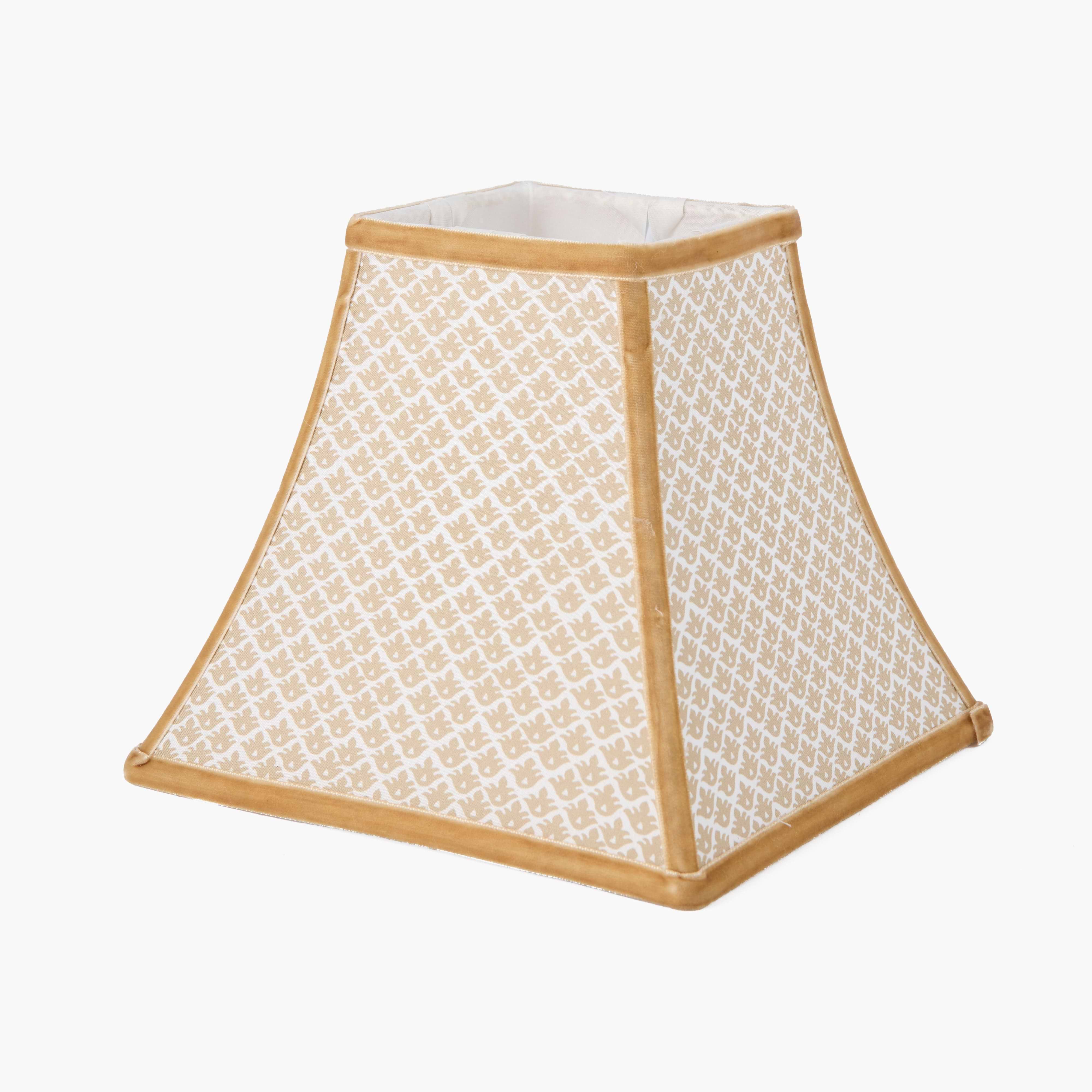 Ada Rechargeable Lamp with Putty Lotus Square Shade (18cm)