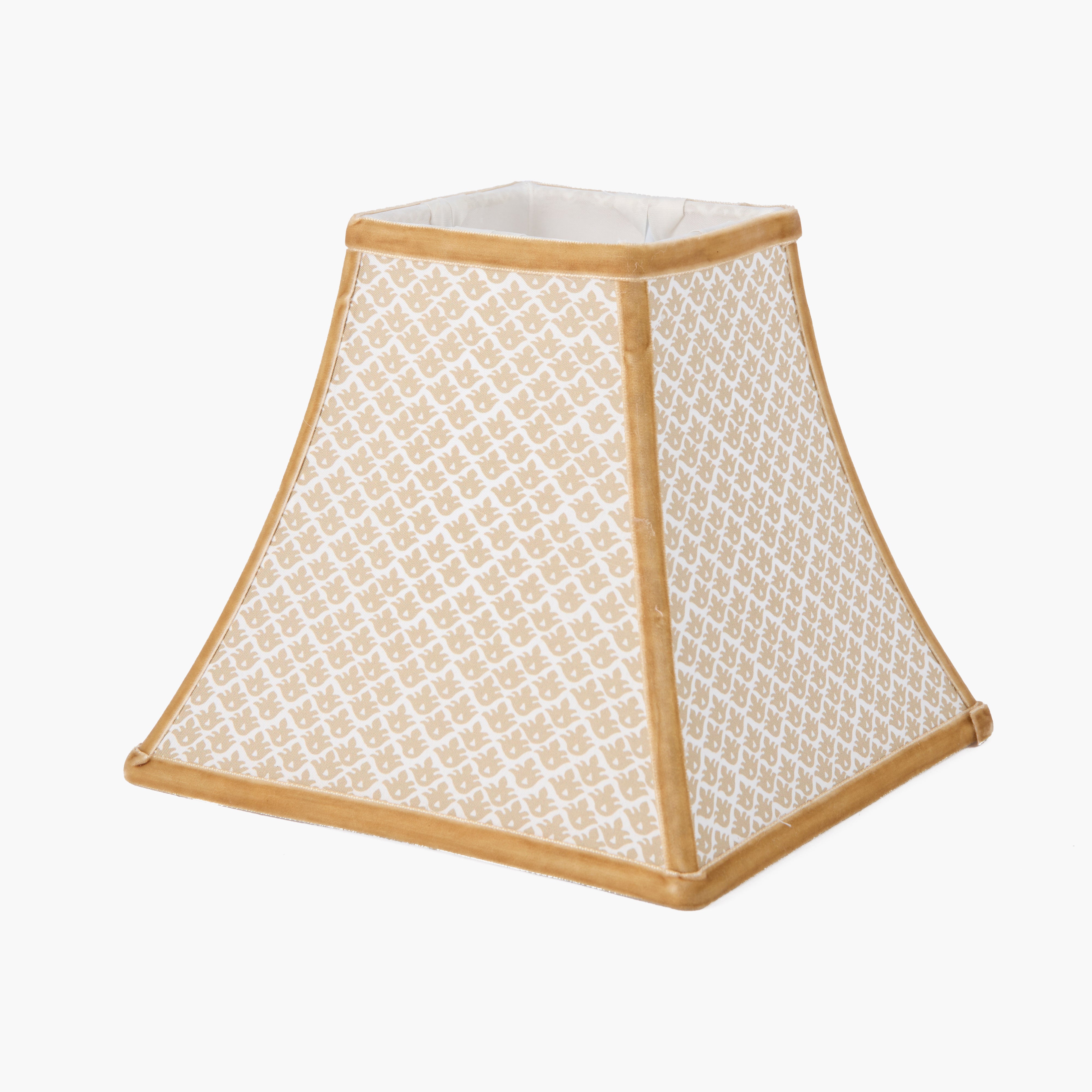 Ada Rechargeable Lamp with Putty Lotus Square Shade (18cm)