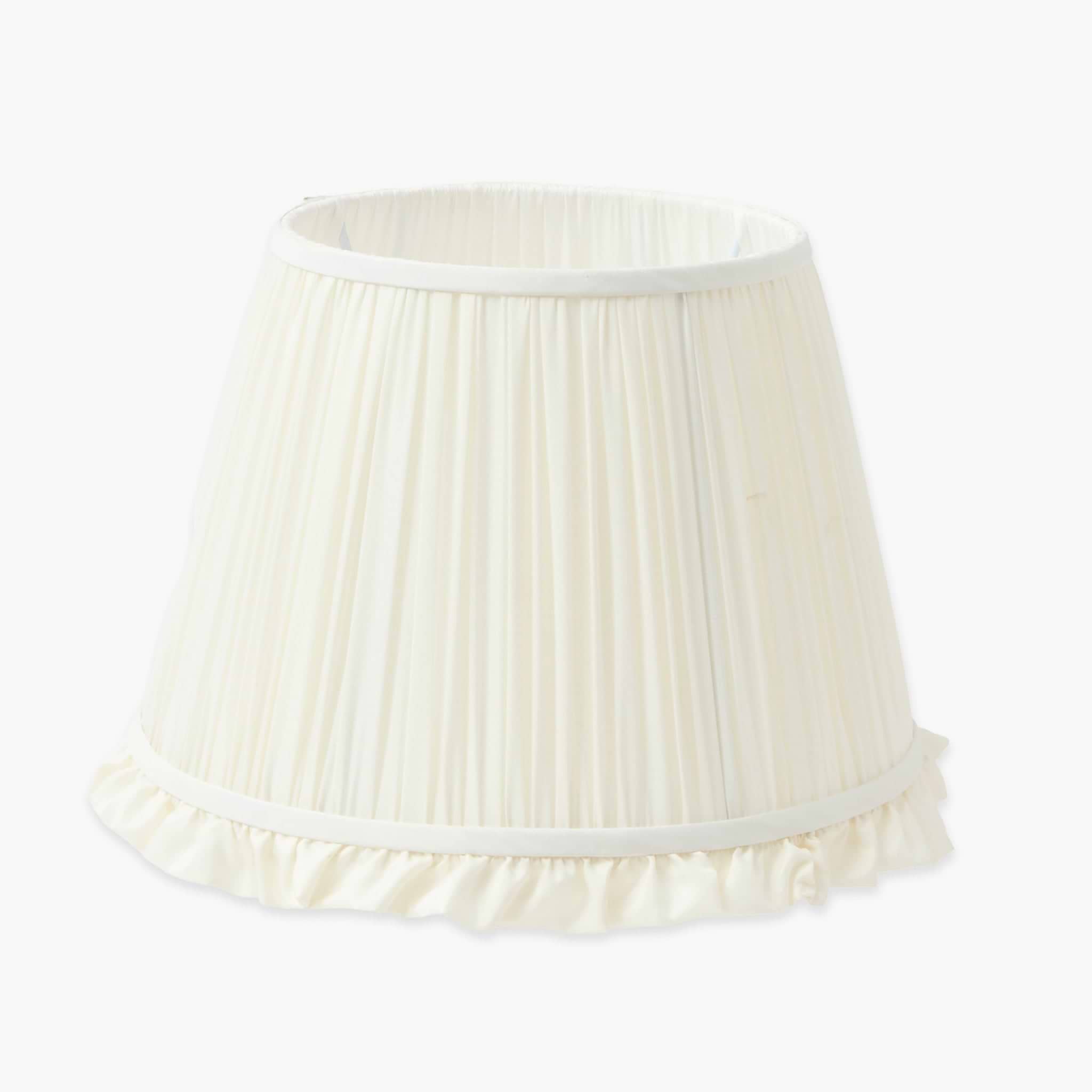 Blue Parrot Lamp with Cream Ruffle Shade (30cm)