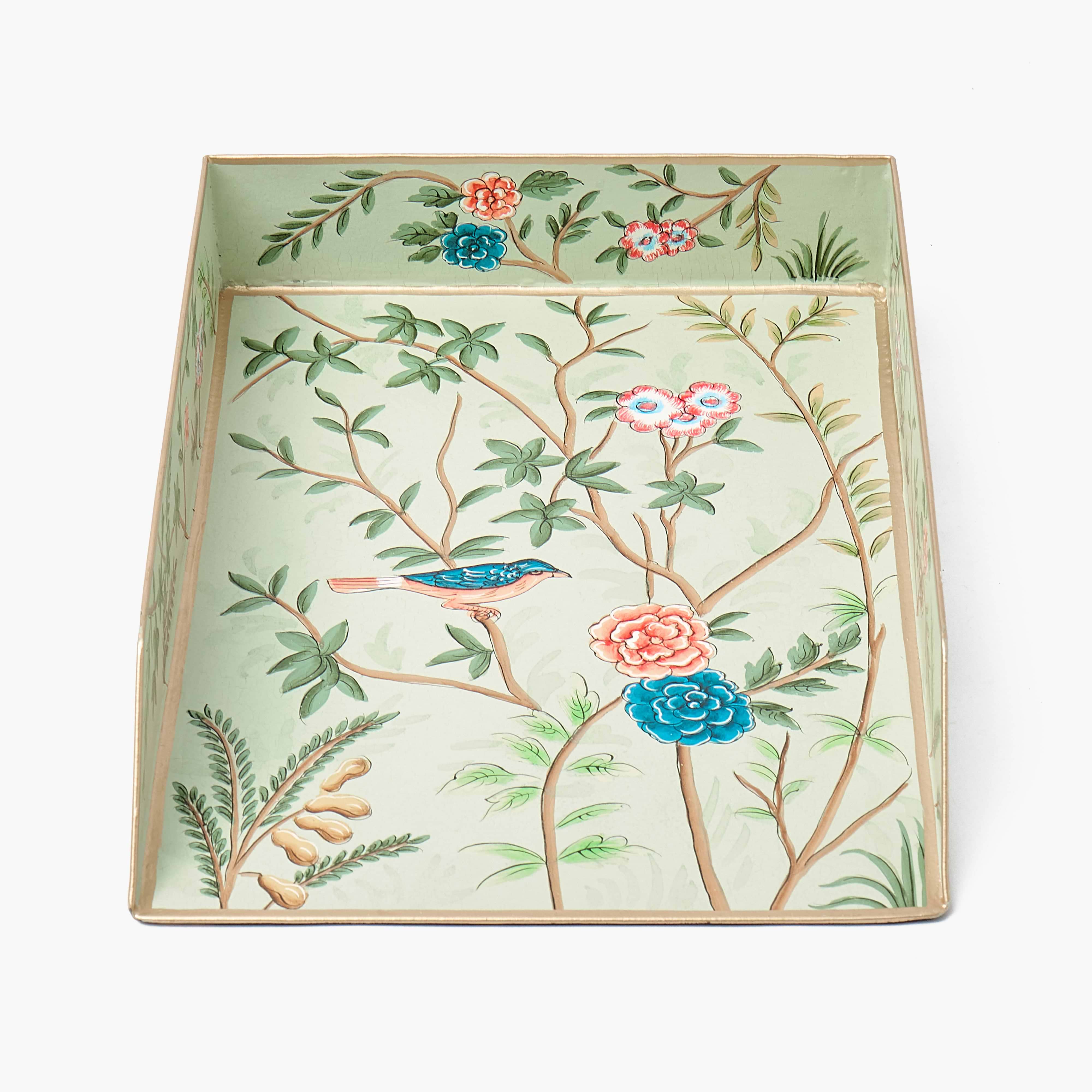 Chinoiserie Tole Letter Tray
