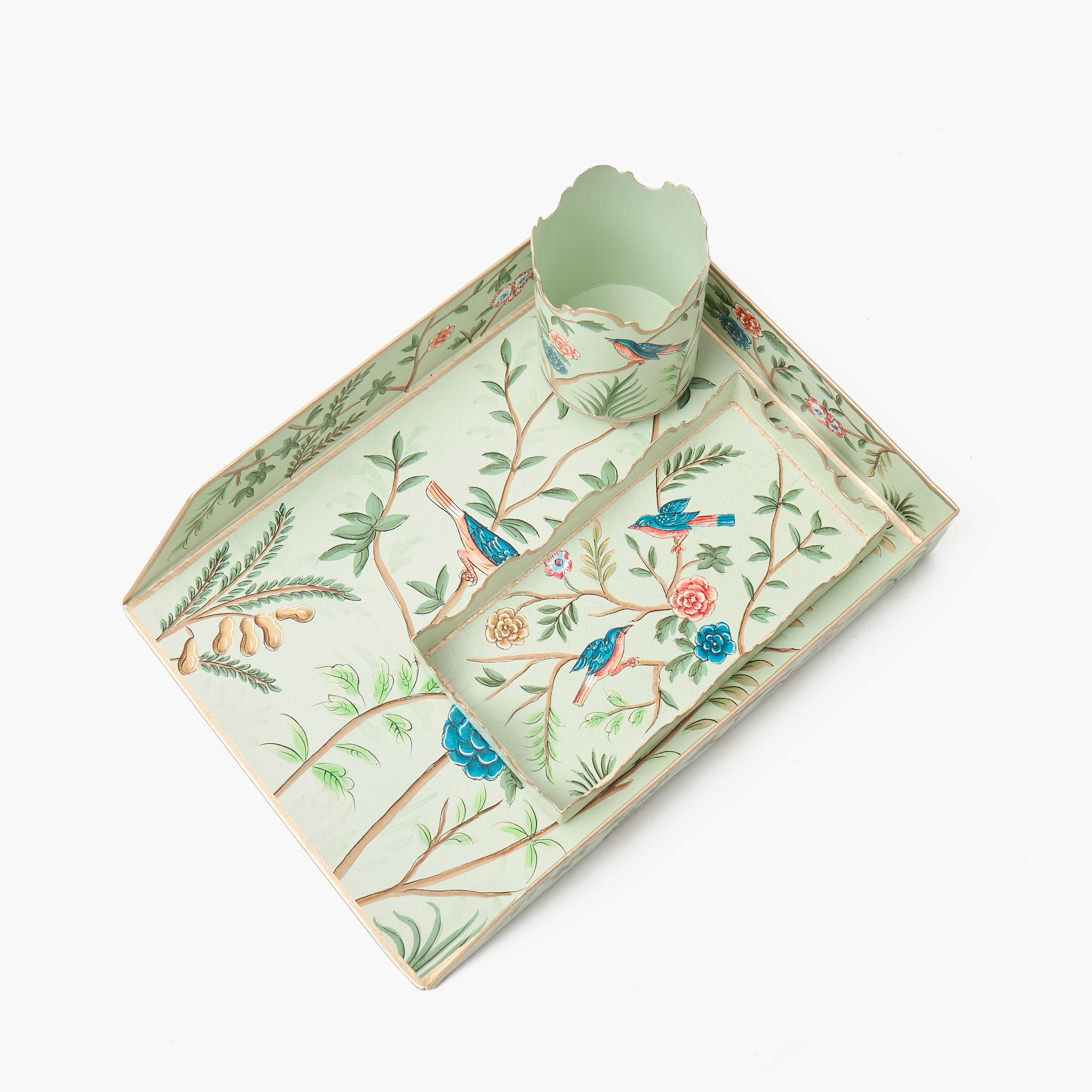 Chinoiserie Tole Pencil Pot
