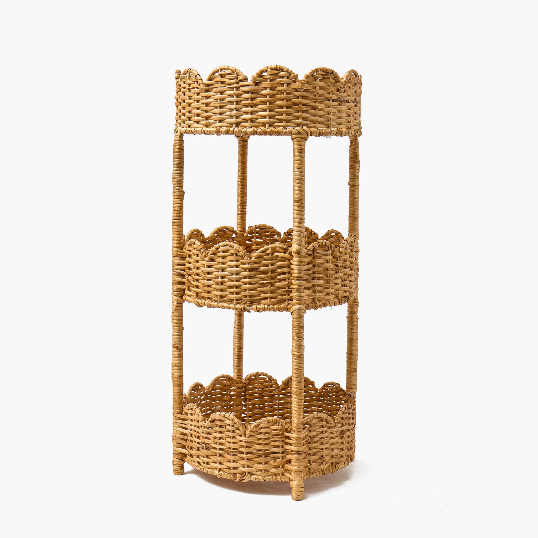 Rattan Three Tier Round Stand