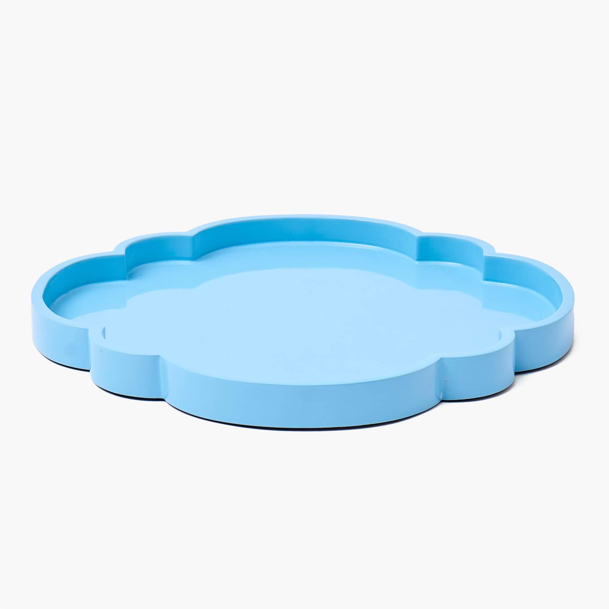 Small Blue Lacquer Cloud Tray